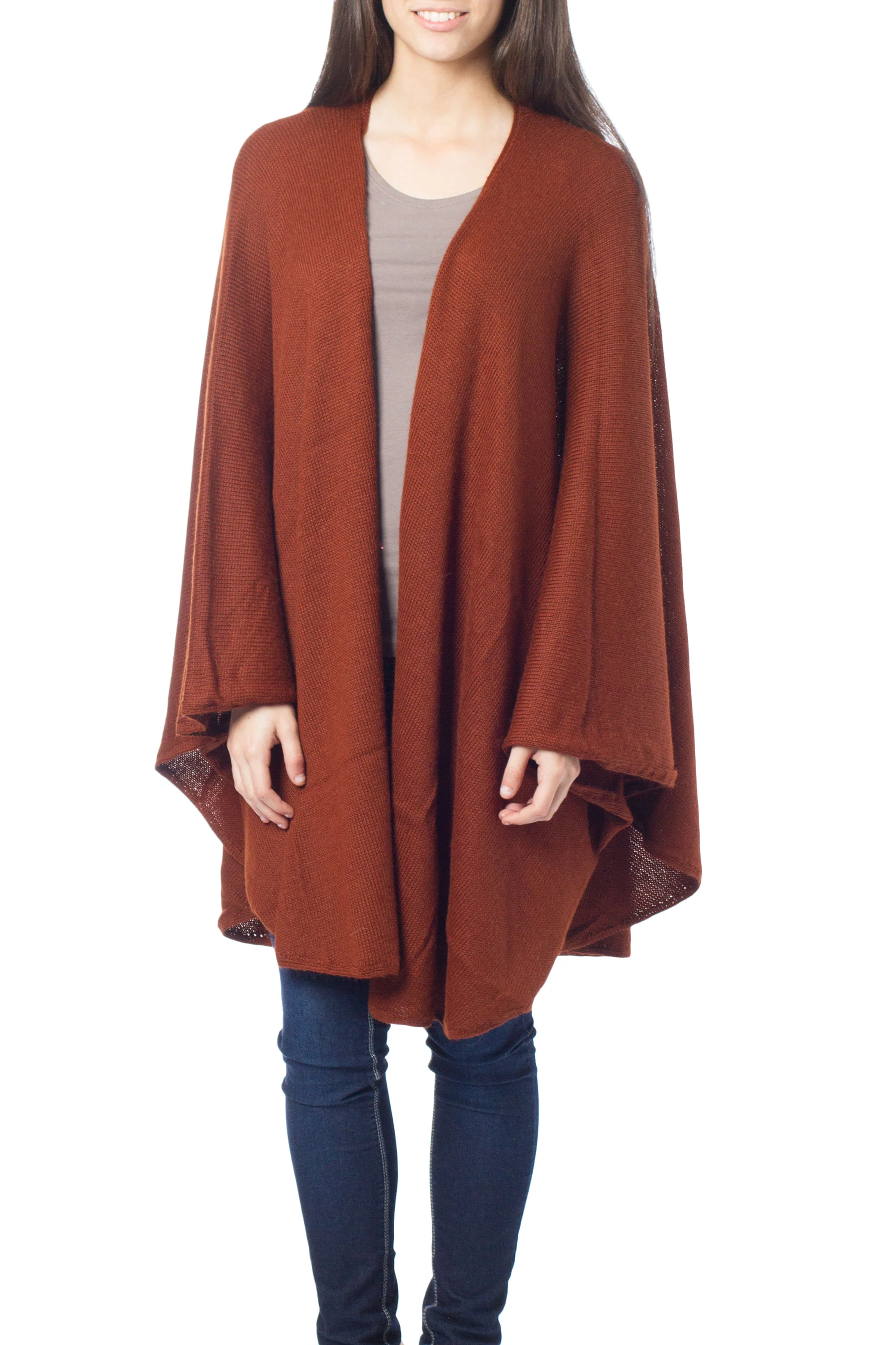 Autumn Russet Alpaca Blend Wrap - Image 2