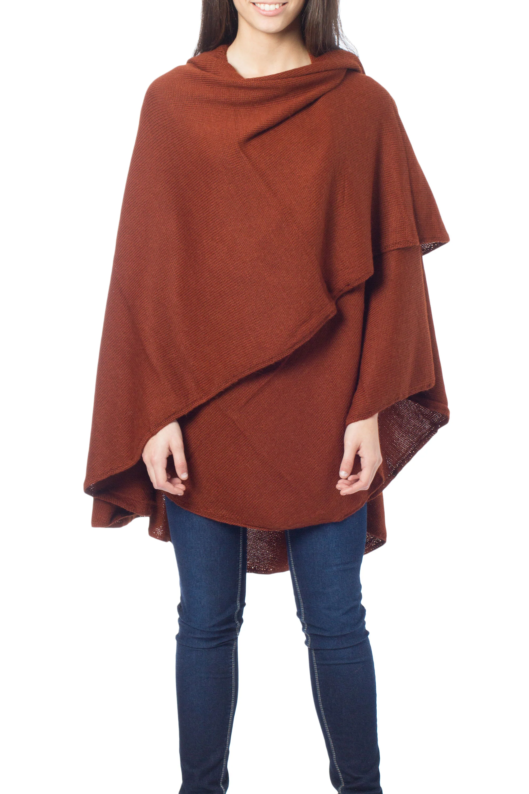 Autumn Russet Alpaca Blend Wrap - Image 3