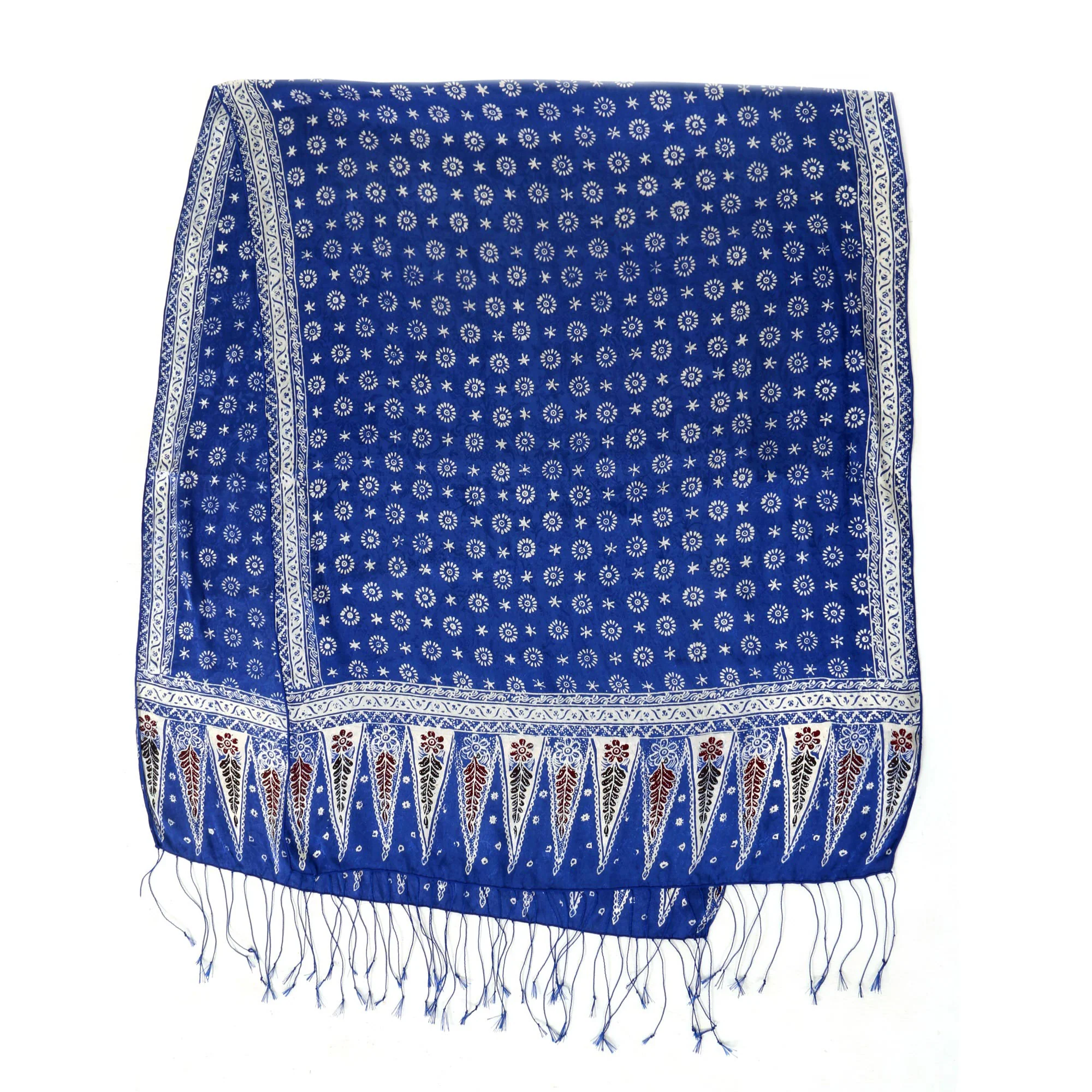 Awakening Blue Silk Batik Scarf - Image 5