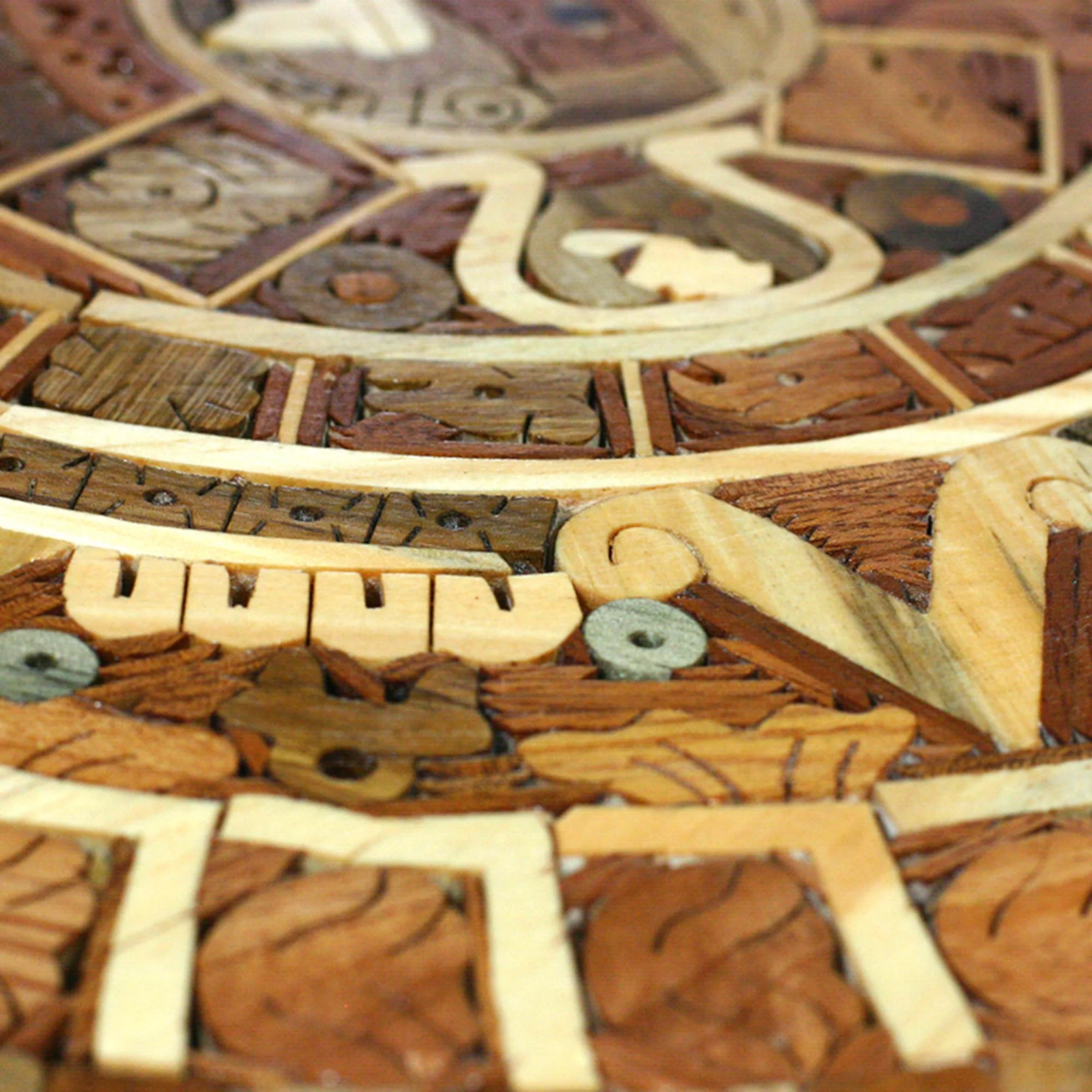 Aztec Calendar Central American Archaeological Wood Calendar - Image 3