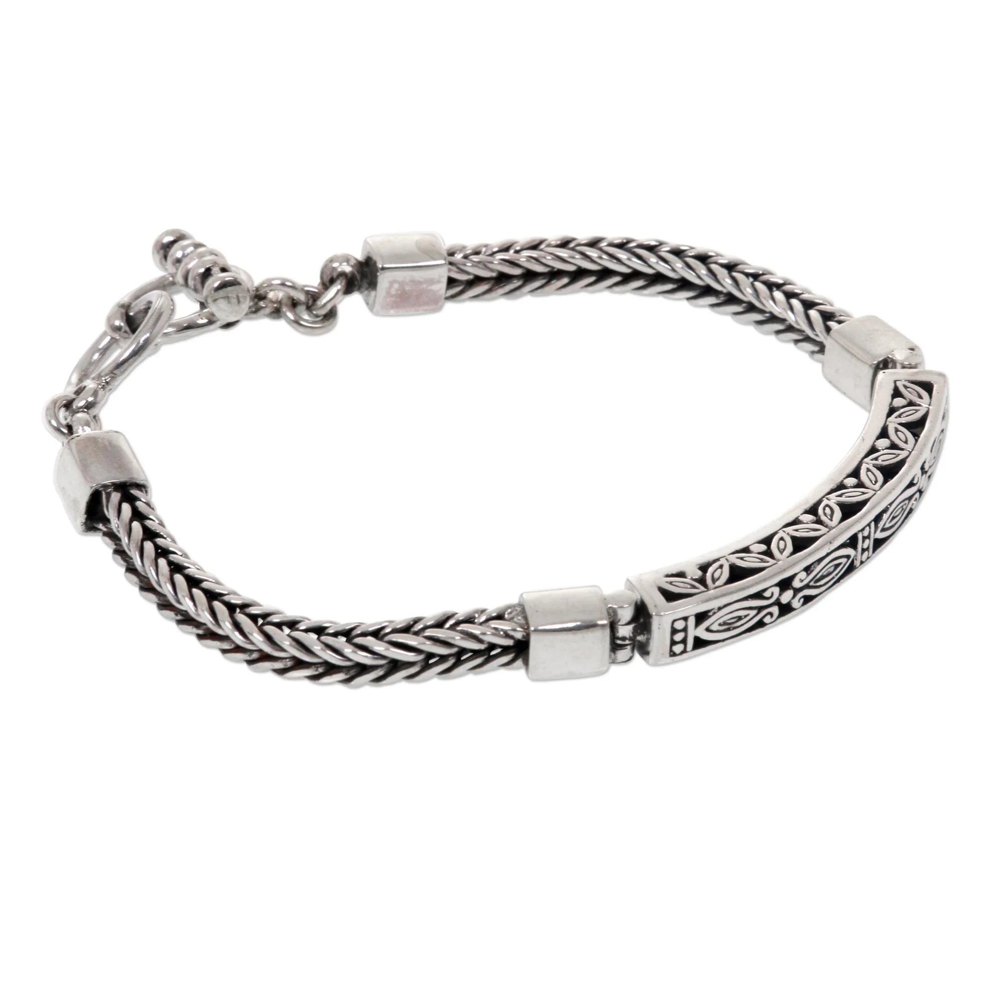 Bali Bagus Hand Crafted Engraved Sterling Silver Bracelet from Bali - Image 4