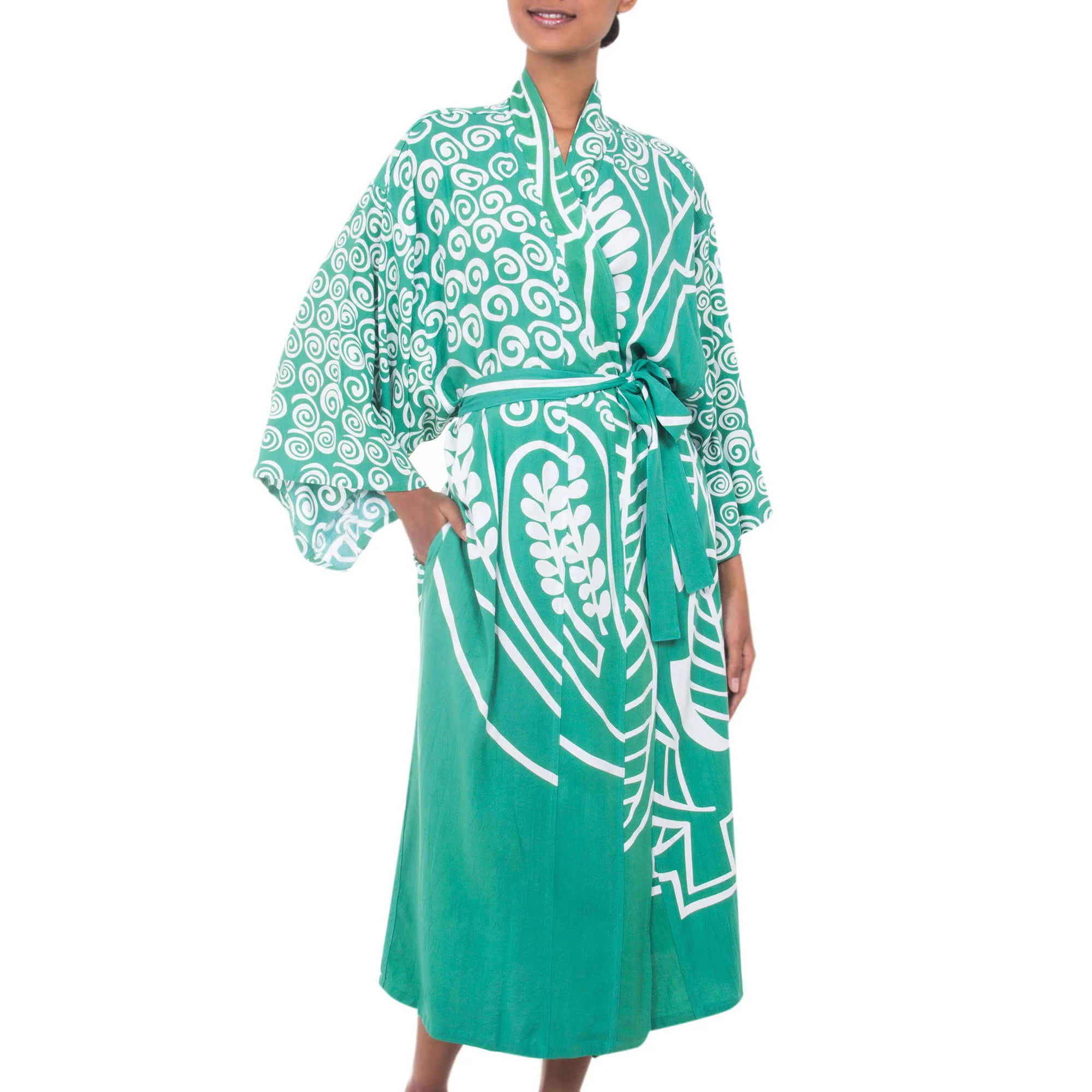 Bali Breeze Green Rayon Robe - Image 2