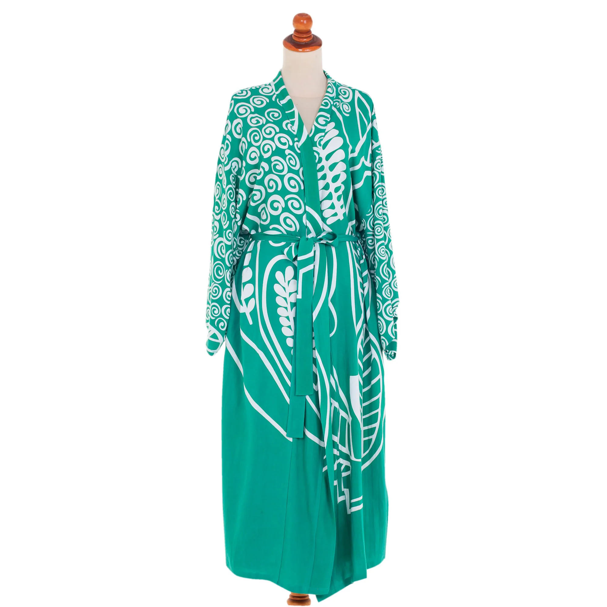 Bali Breeze Green Rayon Robe - Image 5
