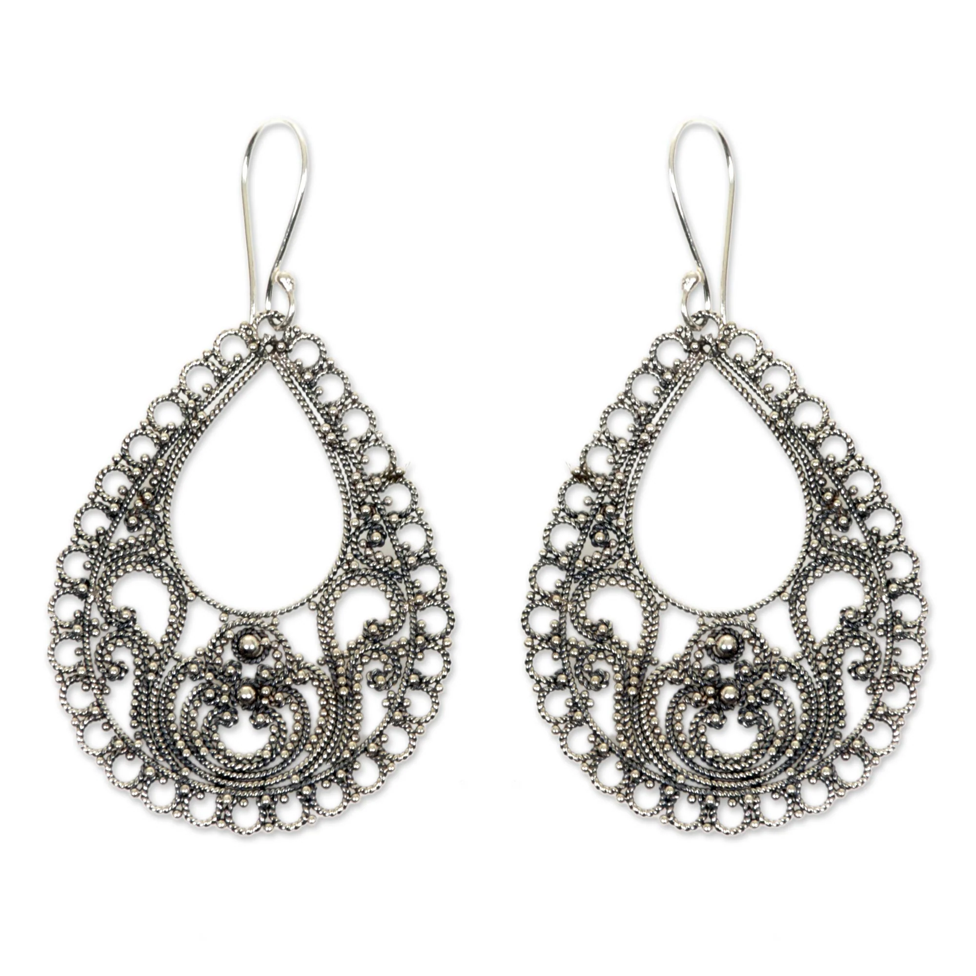 Bali Glam Sterling Silver Earrings - Image 4