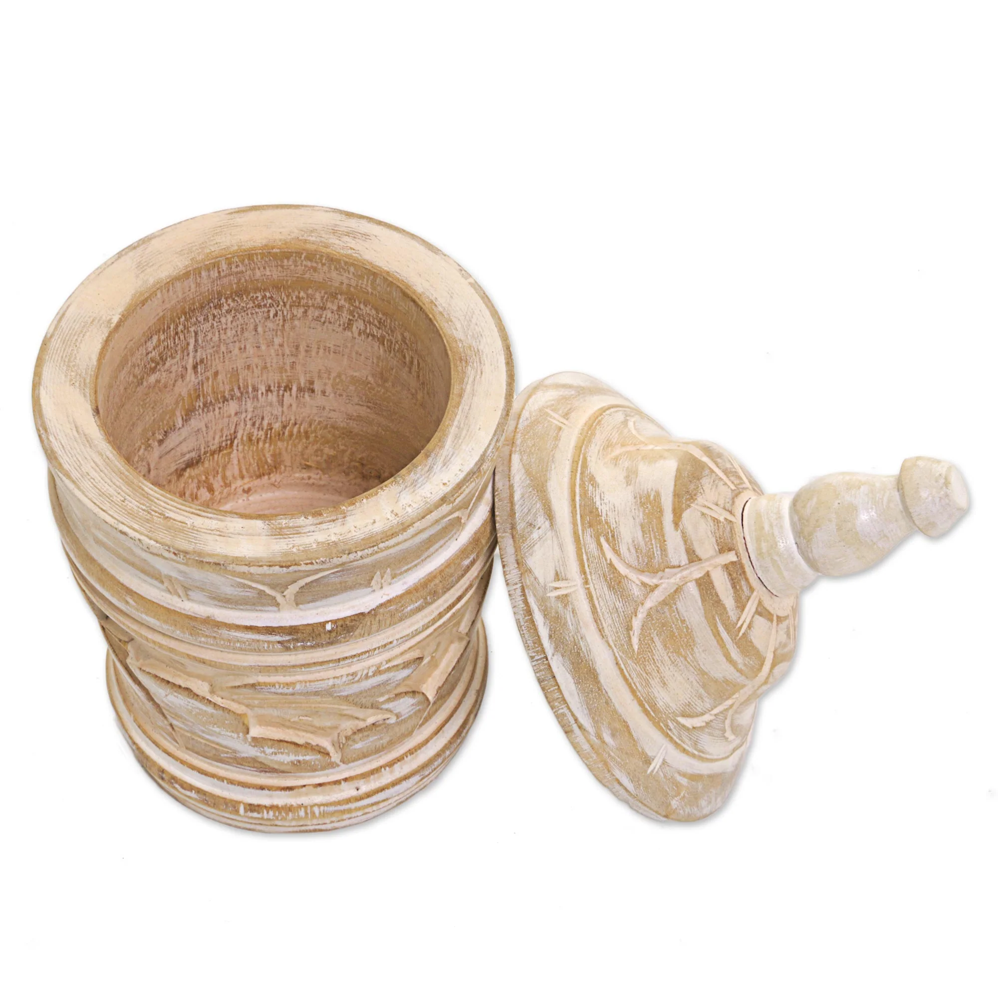 Bali Spire Hand Carved Decorative Wood Box from Indonesia - Image 4