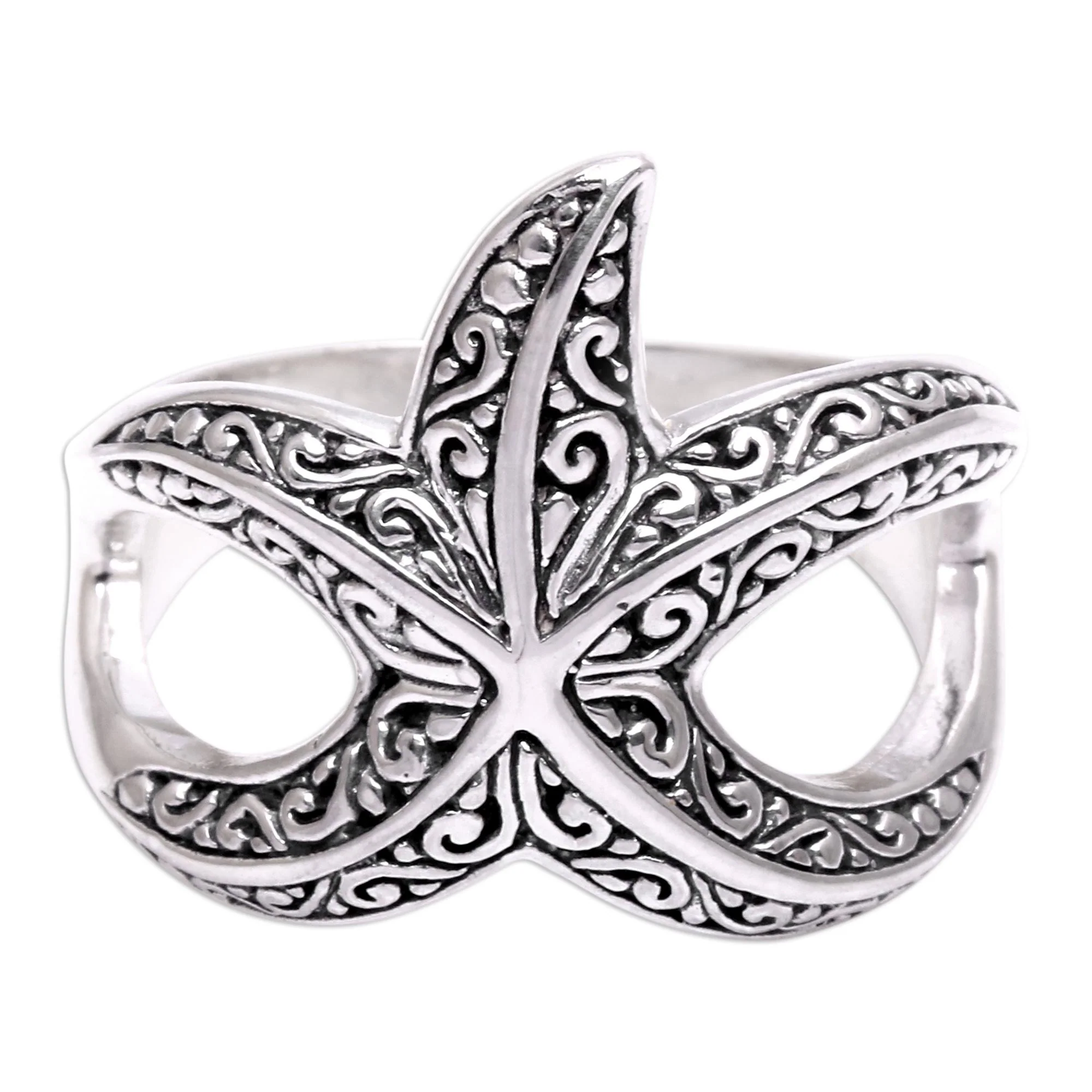 Bali Starfish Sterling Silver Ring - Image 8
