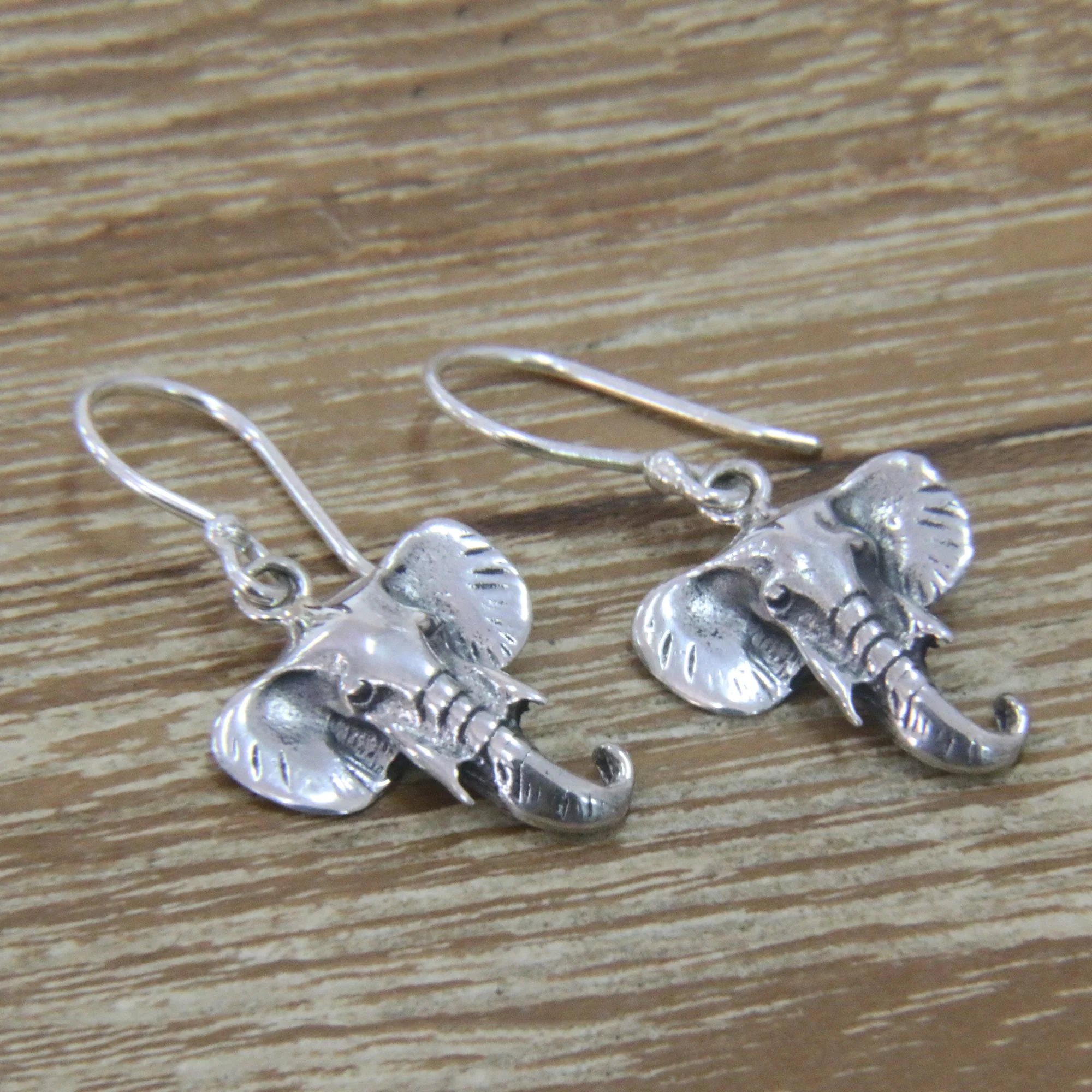 Balinese Elephants Sterling silver dangle earrings - Image 3