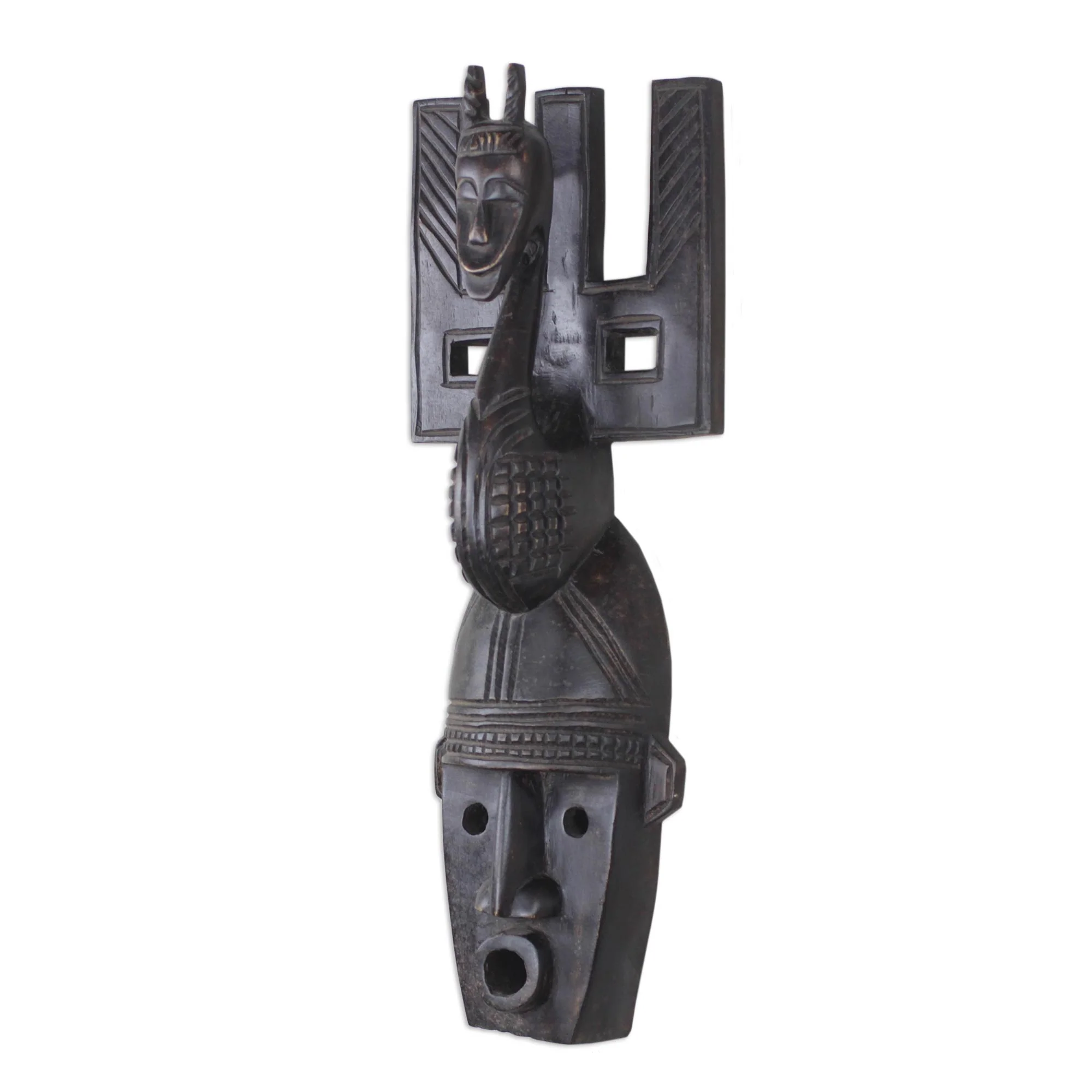 Bambara Hand Carved African Mask from Mali - Image 4
