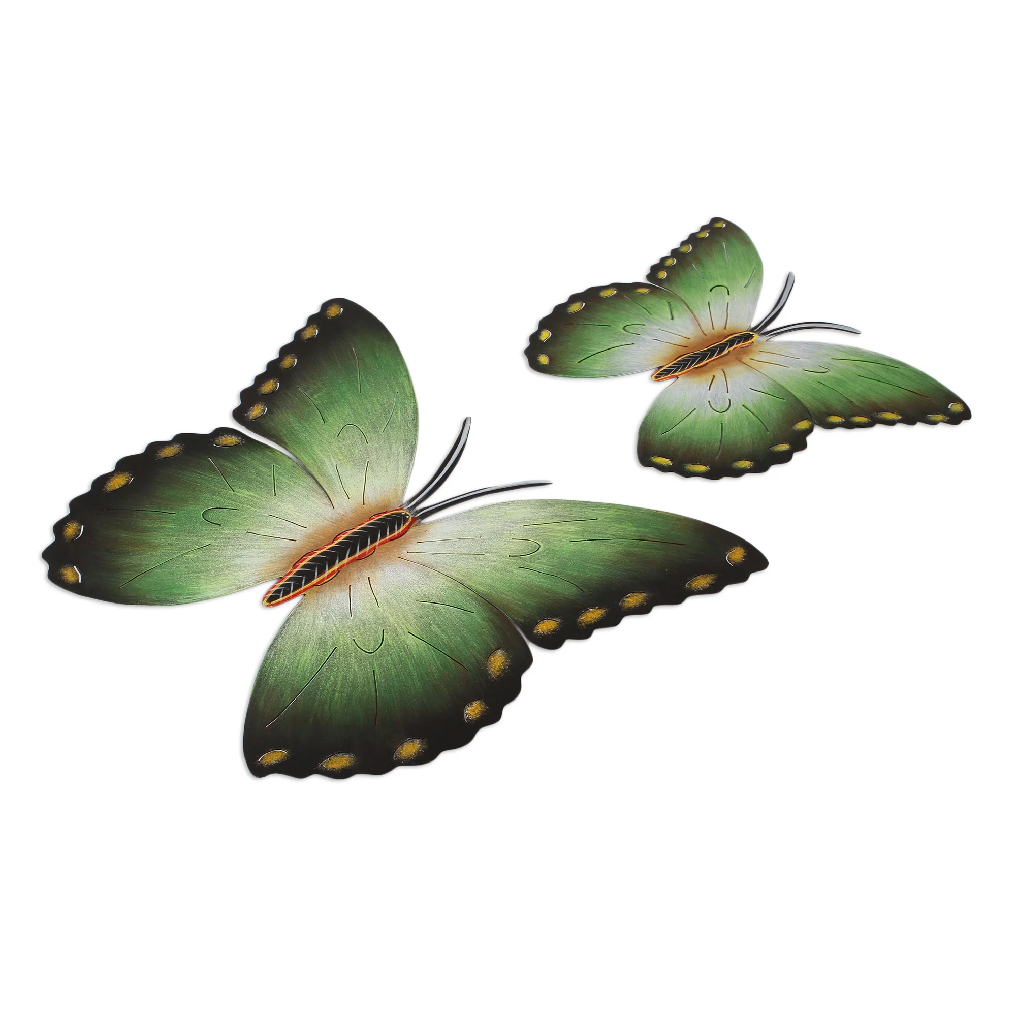 Bamboo Butterflies Steel wall art (Pair) - Image 3