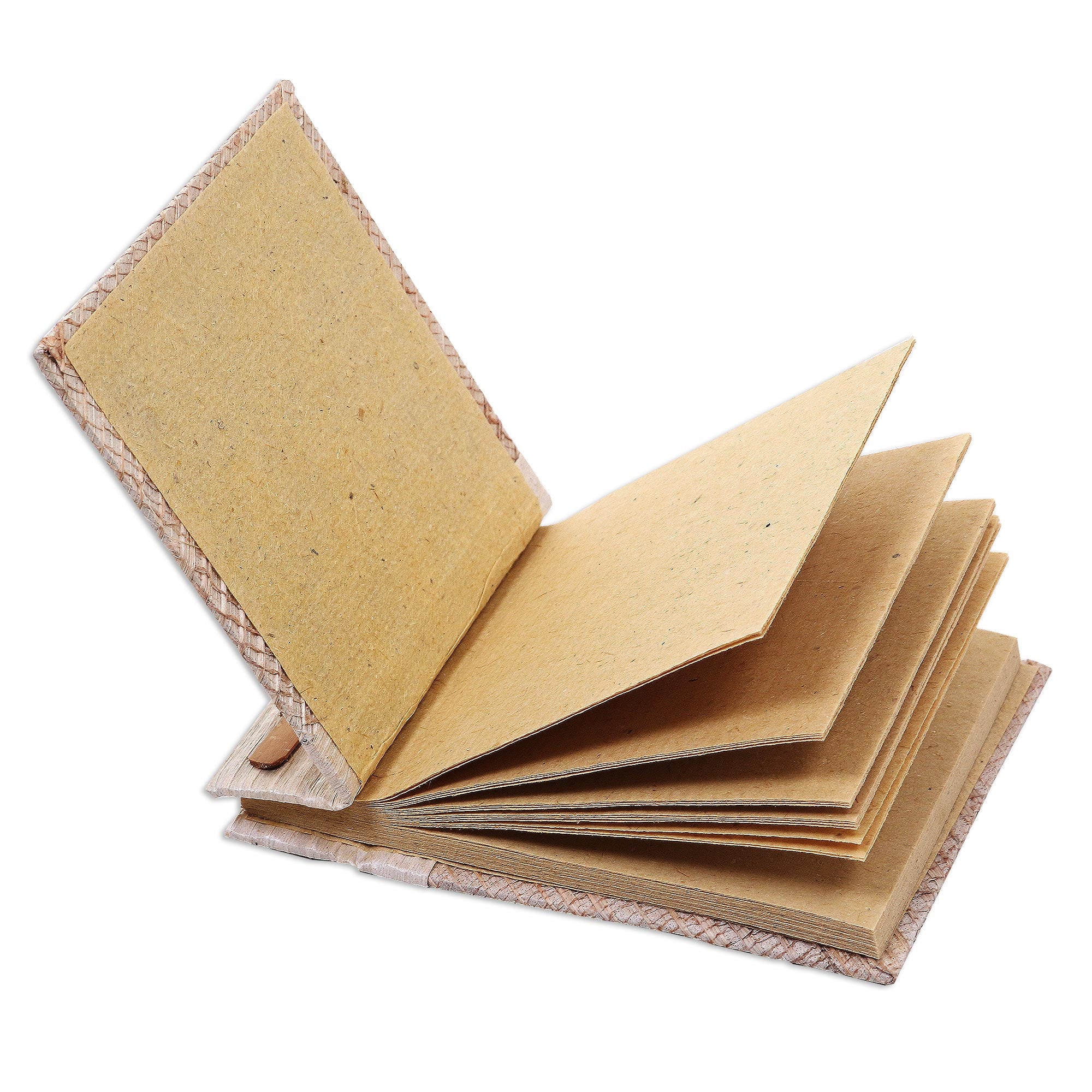 Banana Cream Artisan Crafted Natural Fiber Notebook with 40 Blank Pages - Image 3