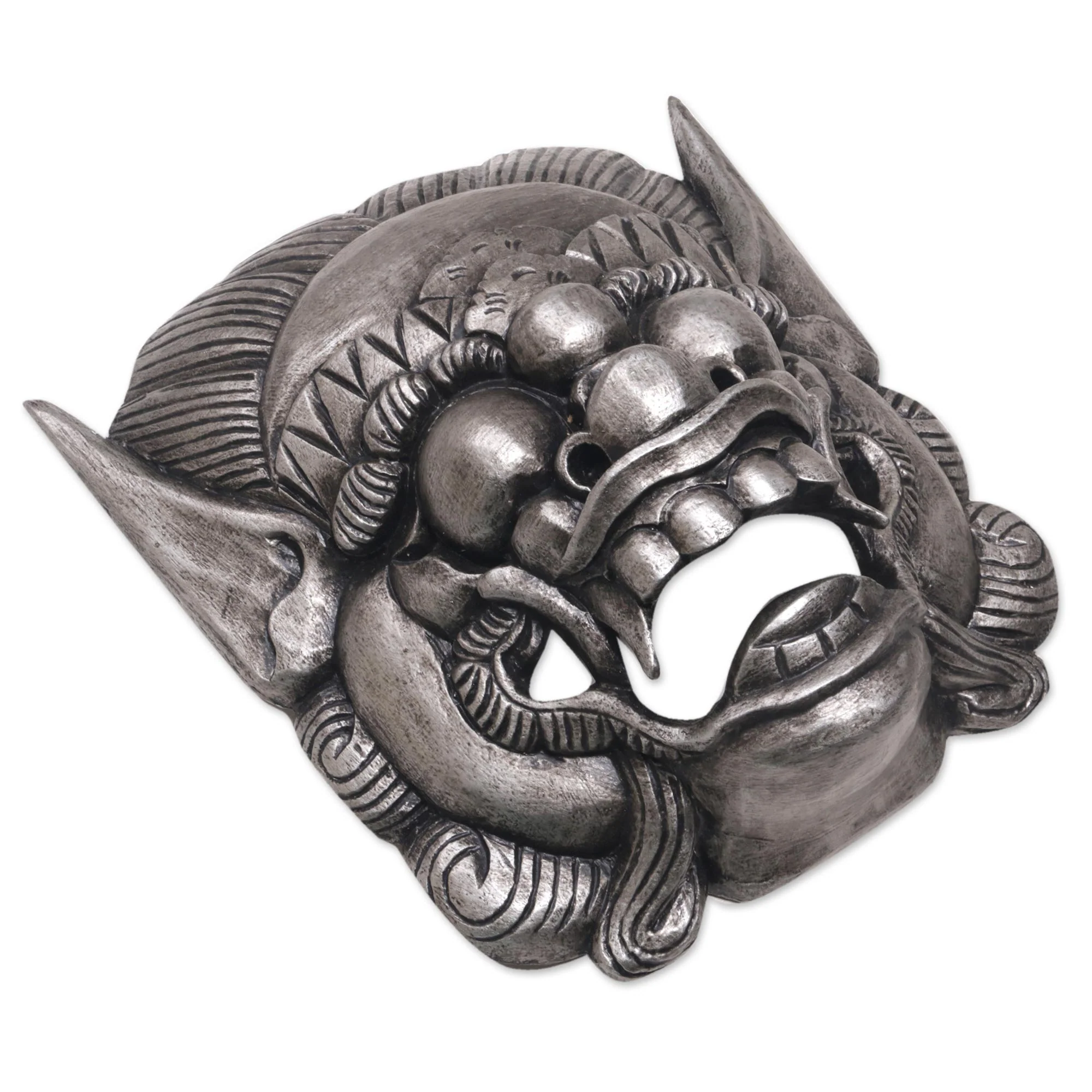 Barong Celeng Handmade Albesian Wood Barong Bangkal Mask from Bali - Image 4