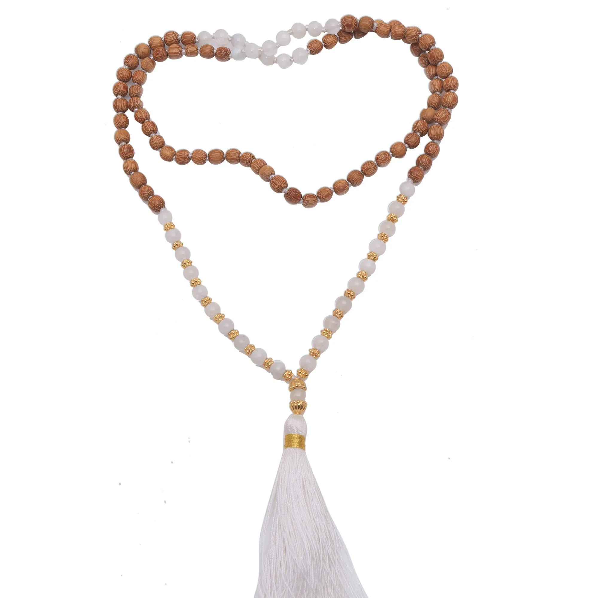 Batuan Harmony 22k Gold Plated Moonstone Beaded Necklace from Bali - Image 2