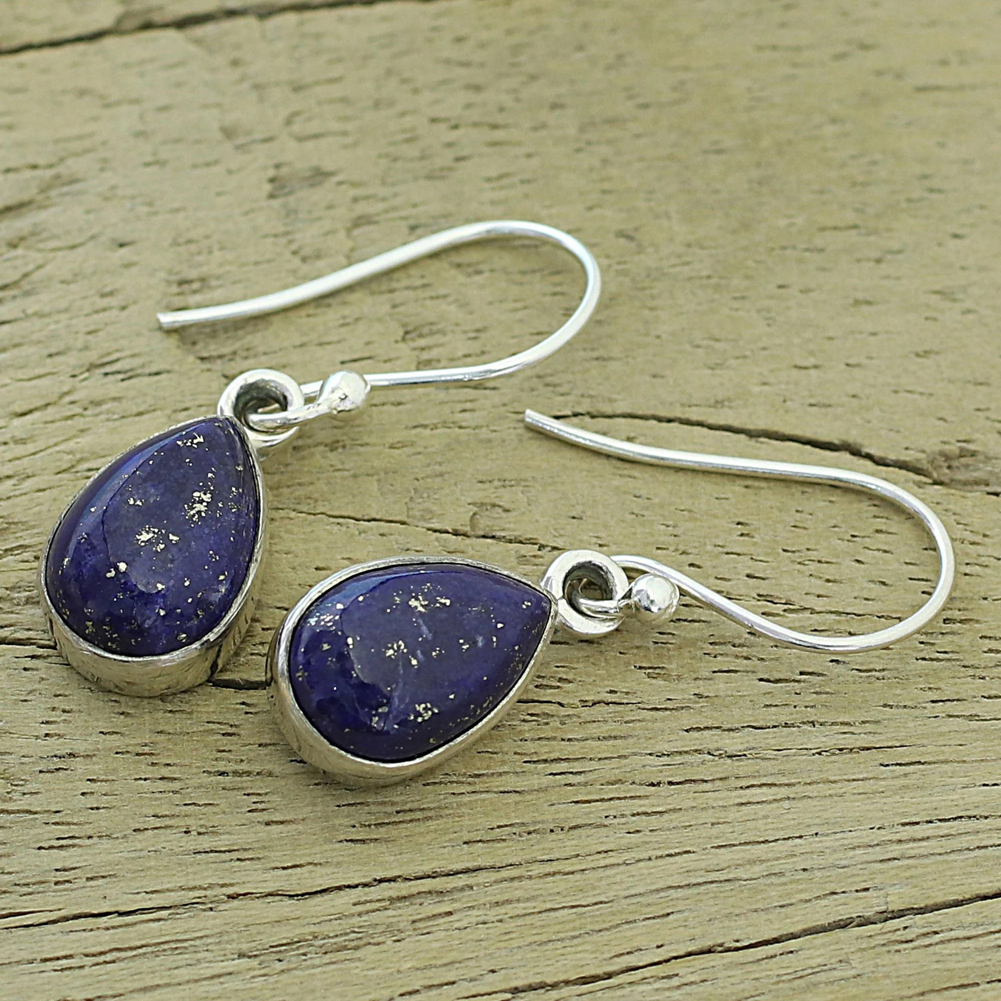 Be True Lapis Lazuli & Silver Dangle Earrings - Image 2