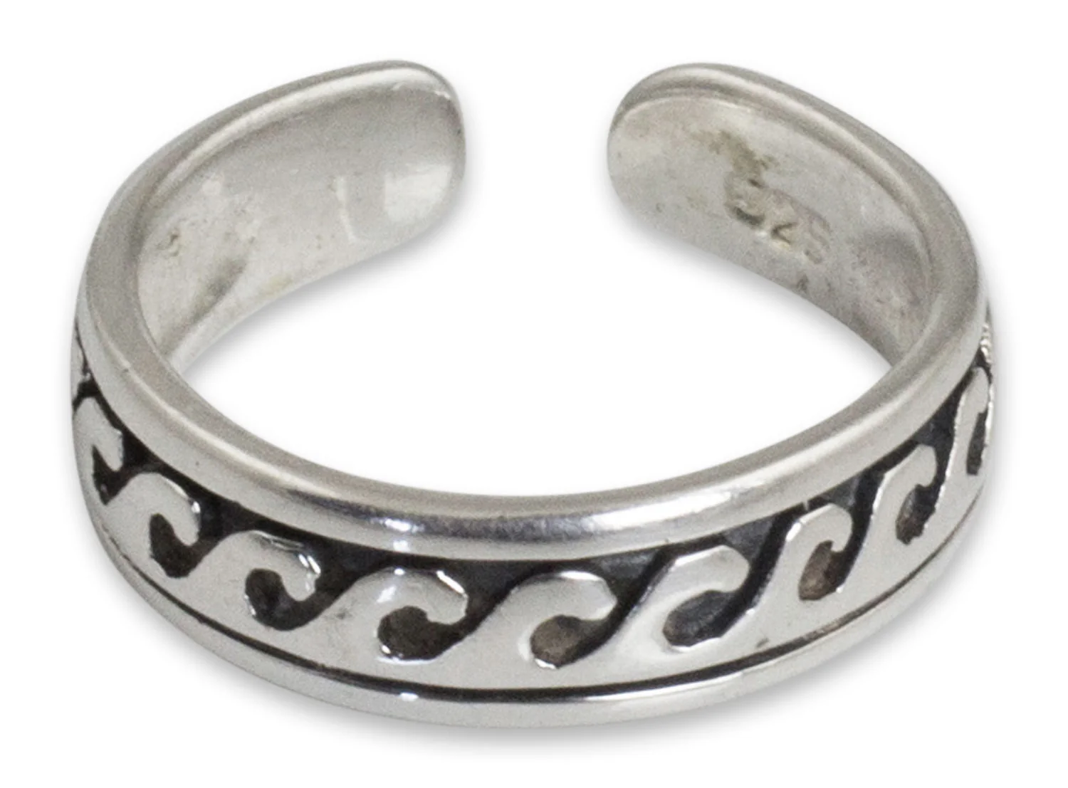 Beach Beauty Silver Surf Toe Ring - Image 2