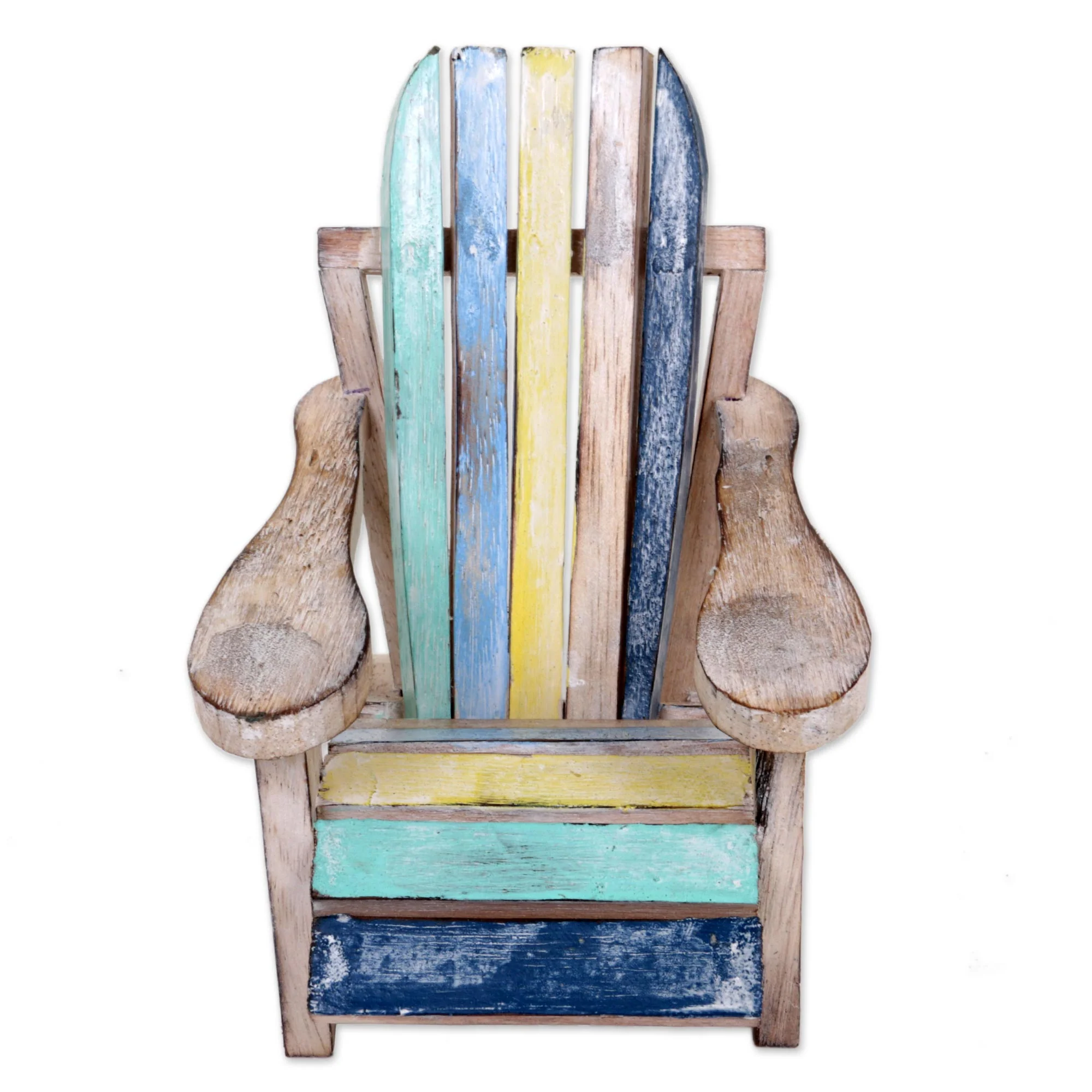 Beach Chair Hand Carved Beach Chair Wood Statue from Indonesia - Image 4