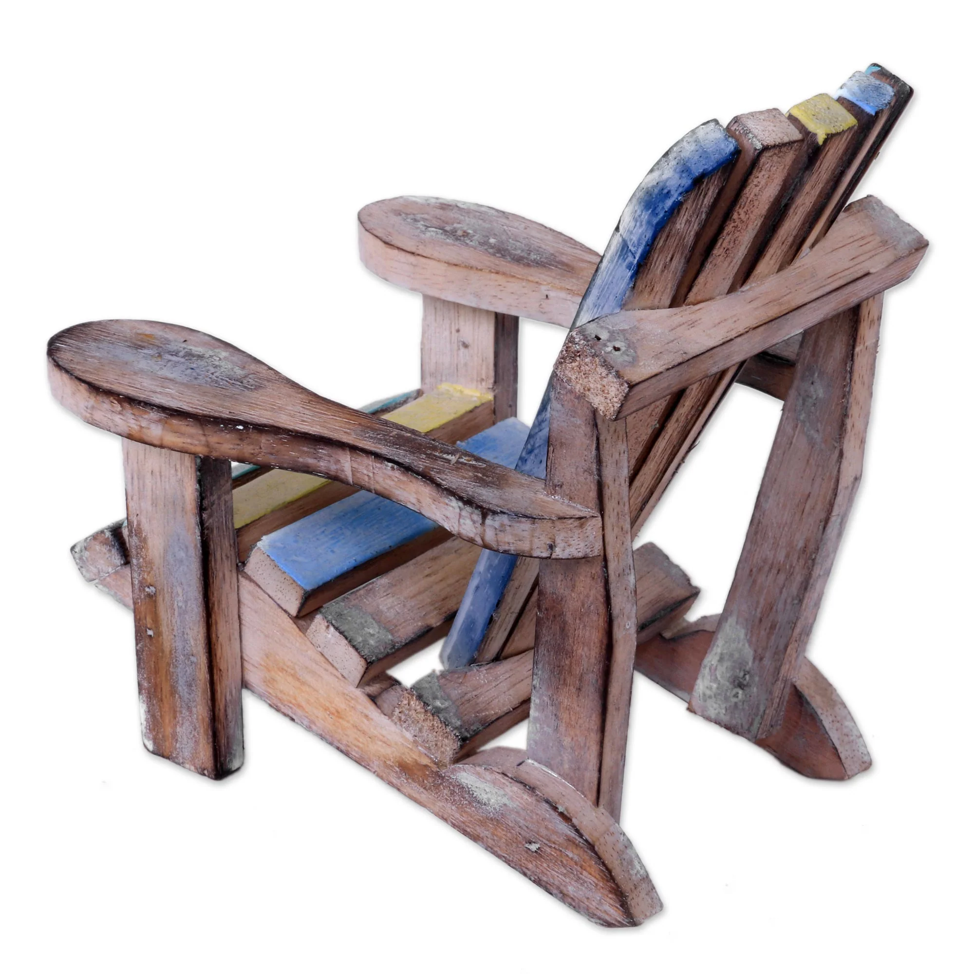 Beach Chair Hand Carved Beach Chair Wood Statue from Indonesia - Image 5
