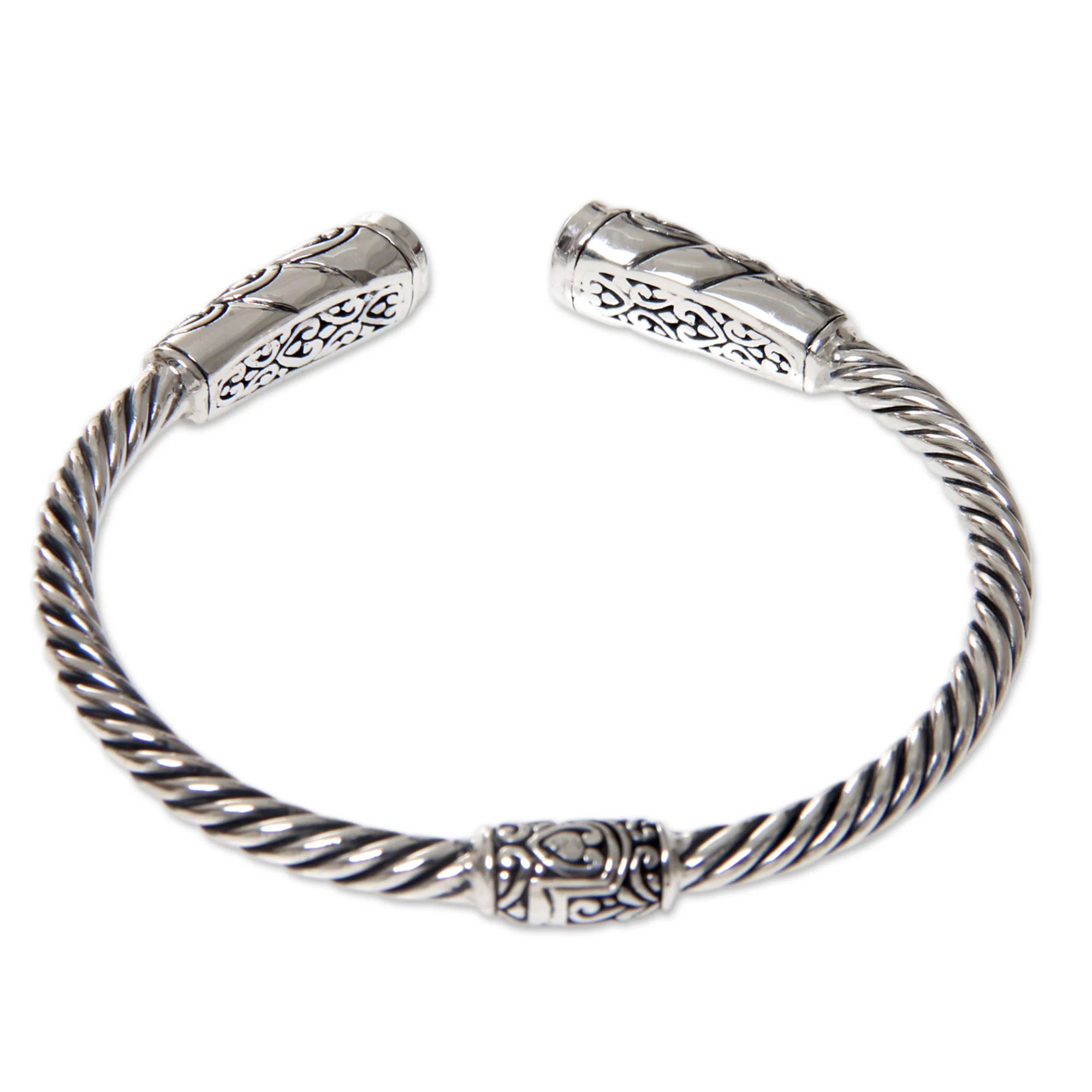 Beacon of Light Blue Topaz Cuff Bracelet - Image 4