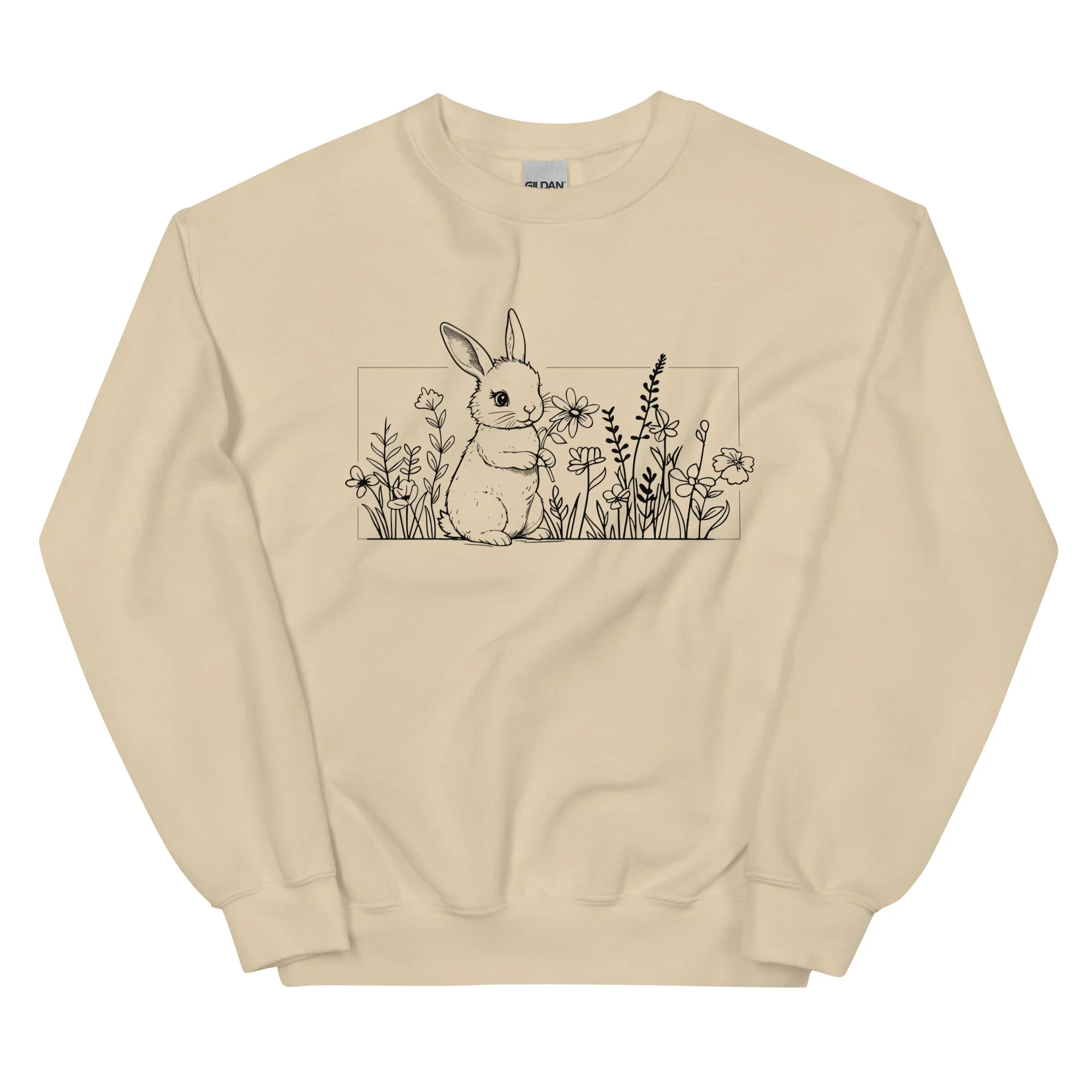 Beautiful Bunny Line Art Crewneck Sweatshirt - Image 10