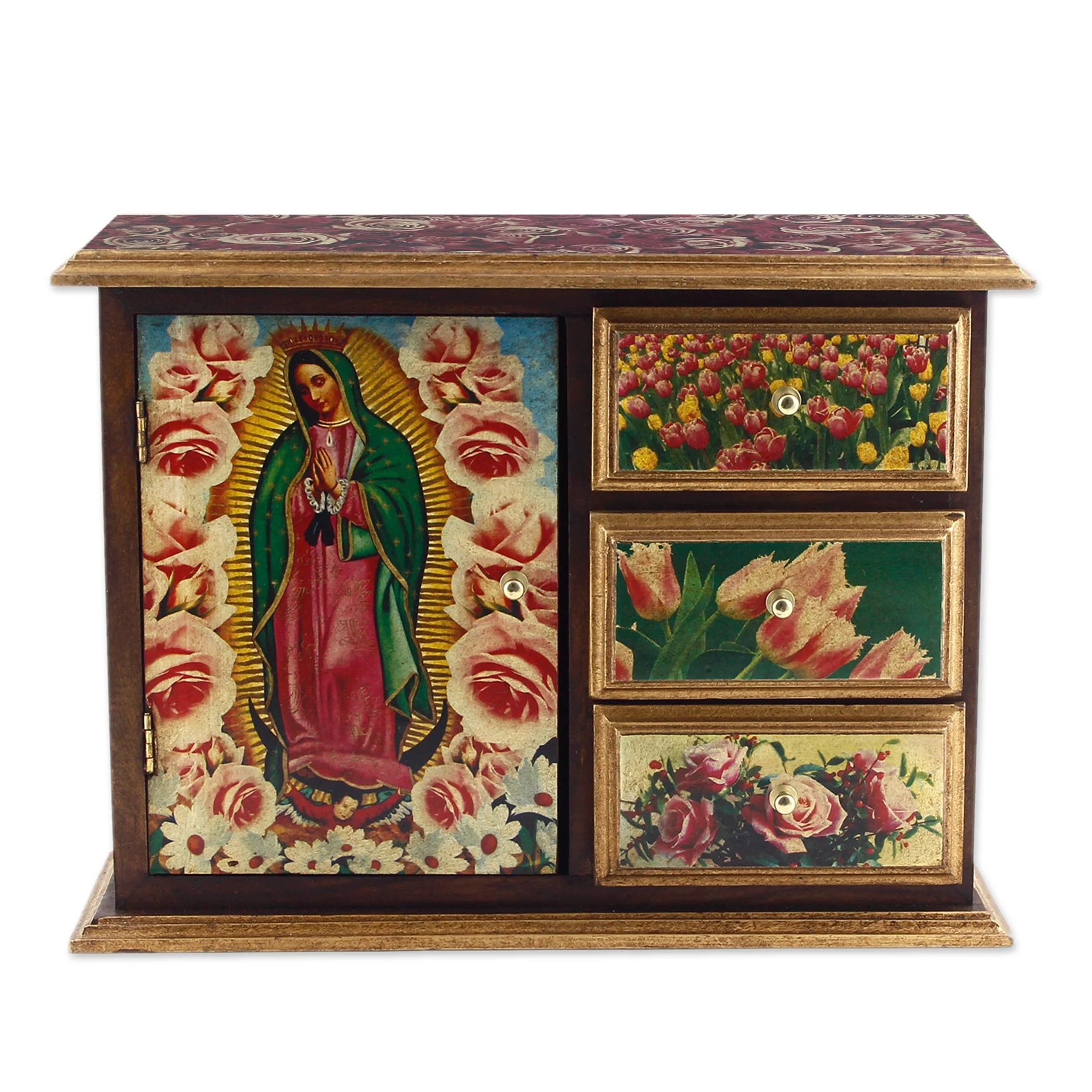 Beloved Guadalupe Decoupage chest - Image 4