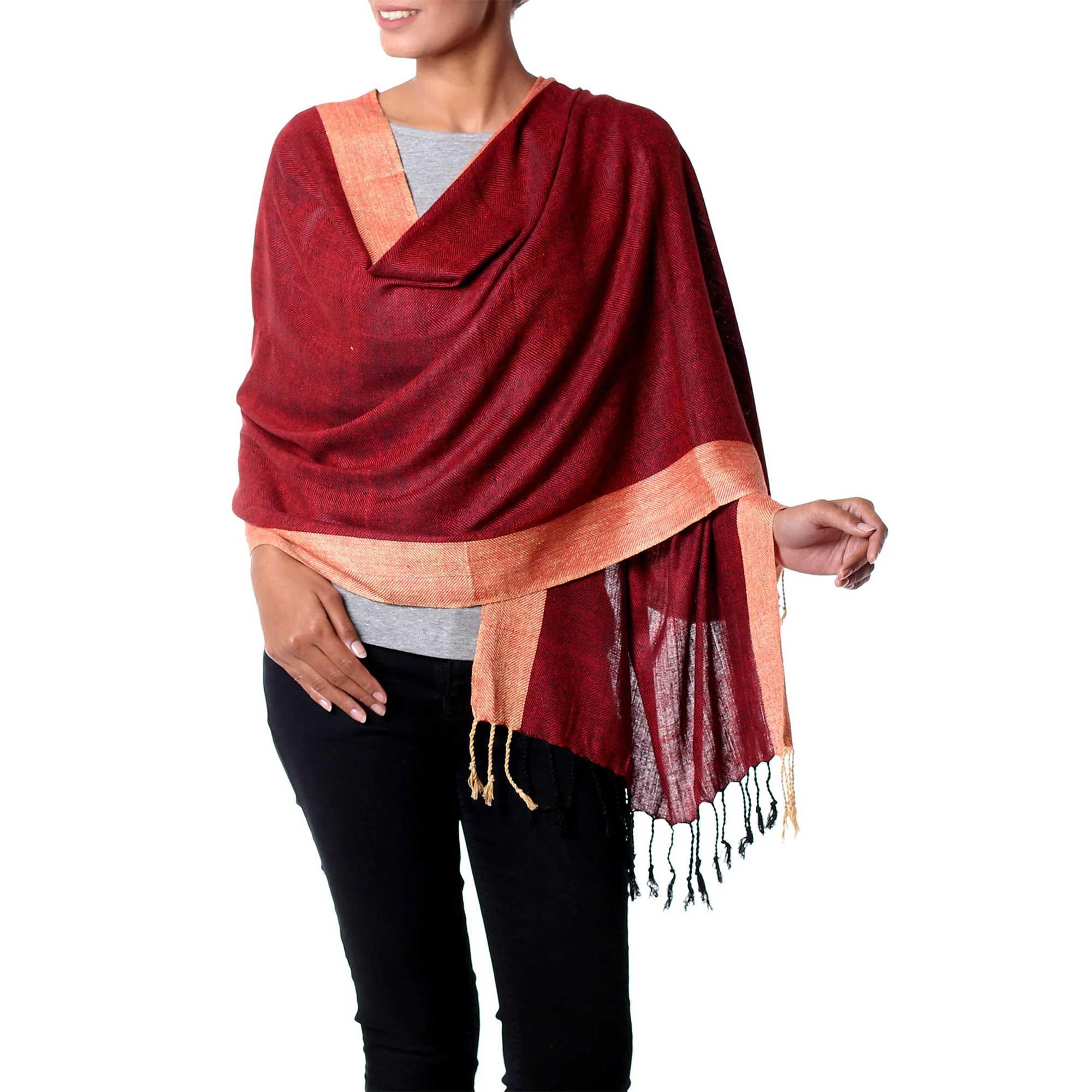 Bhagalpur Sunshine Silk Shawl - Image 3