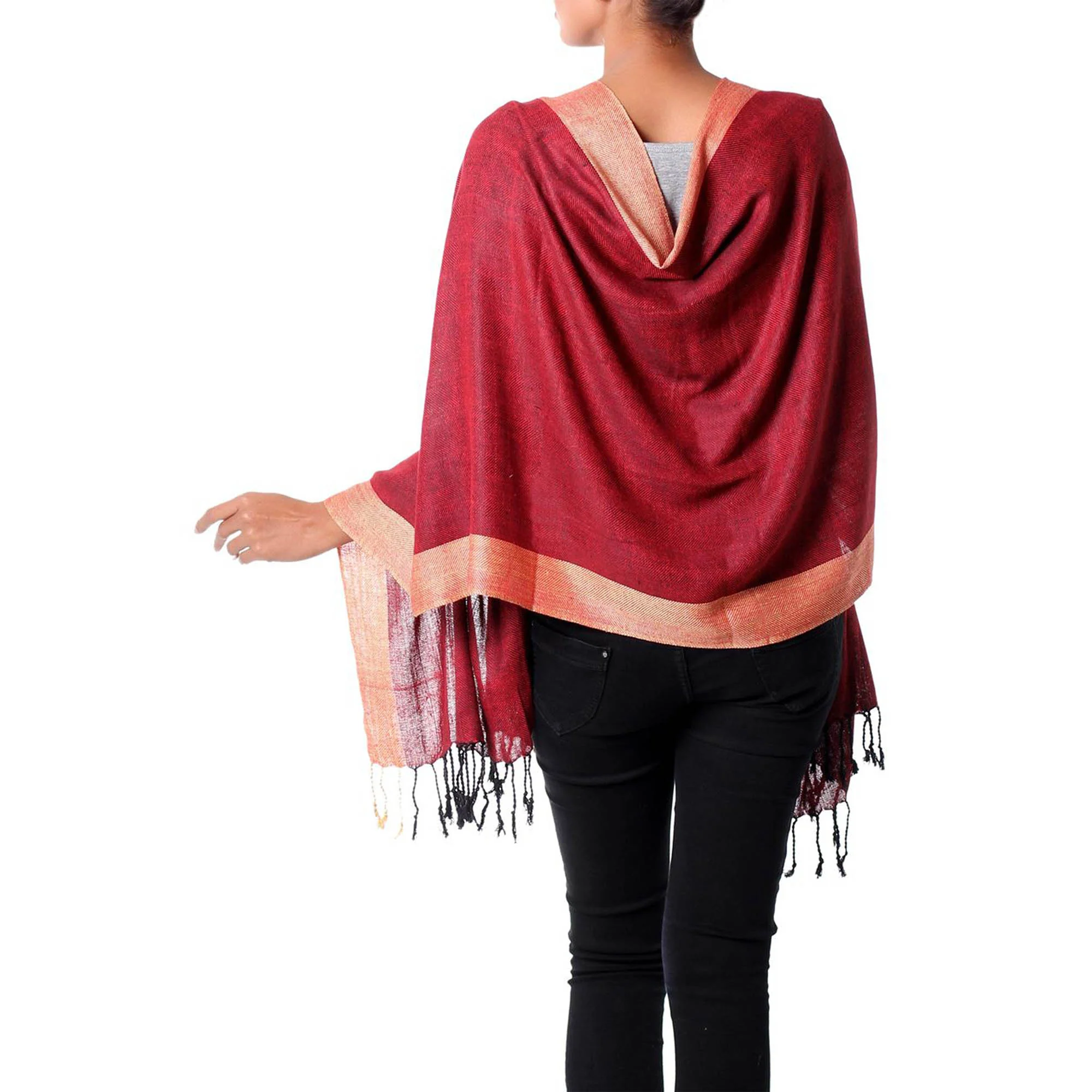 Bhagalpur Sunshine Silk Shawl - Image 4