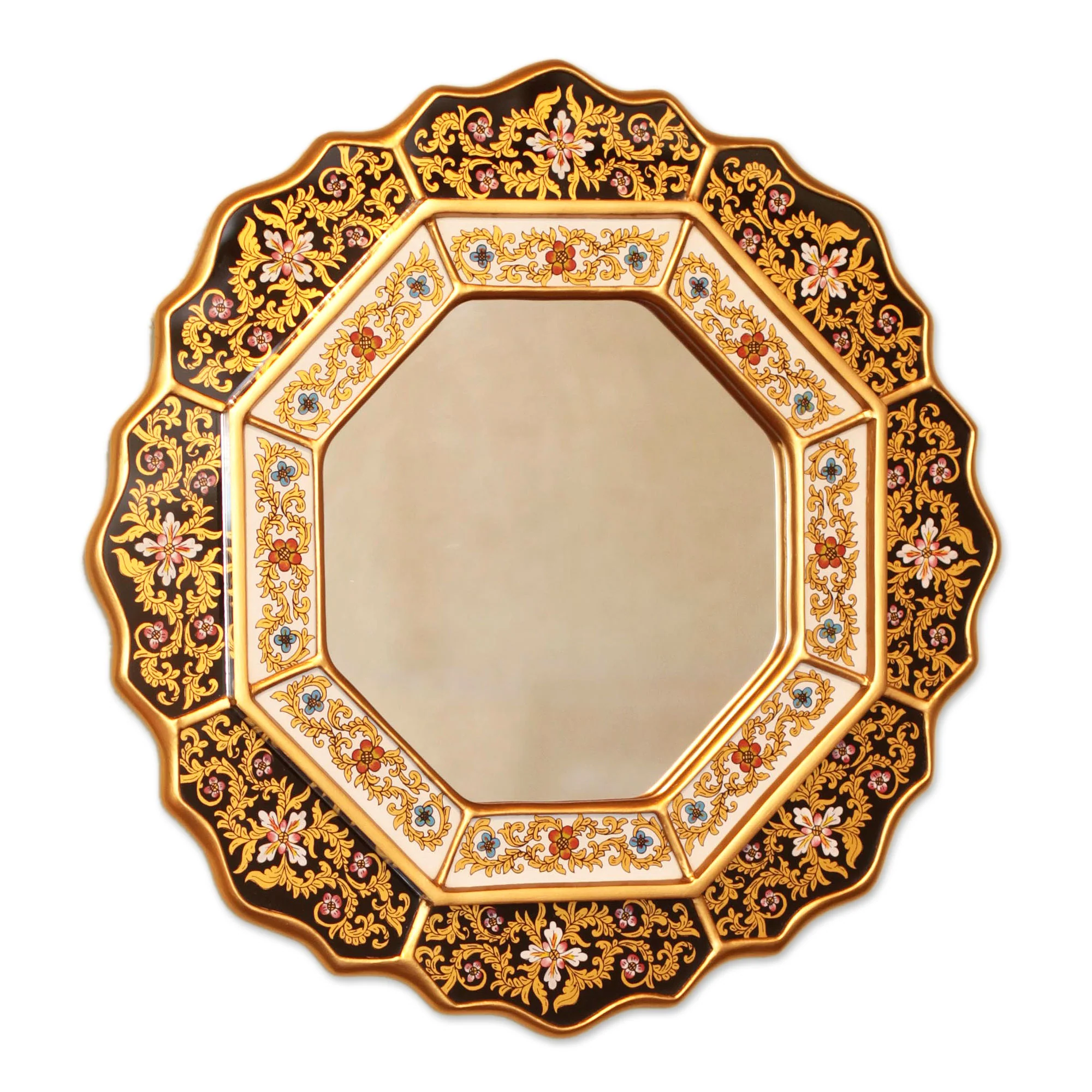 Black Star Hand Made Reverse Painted Glass Mirror - Image 2