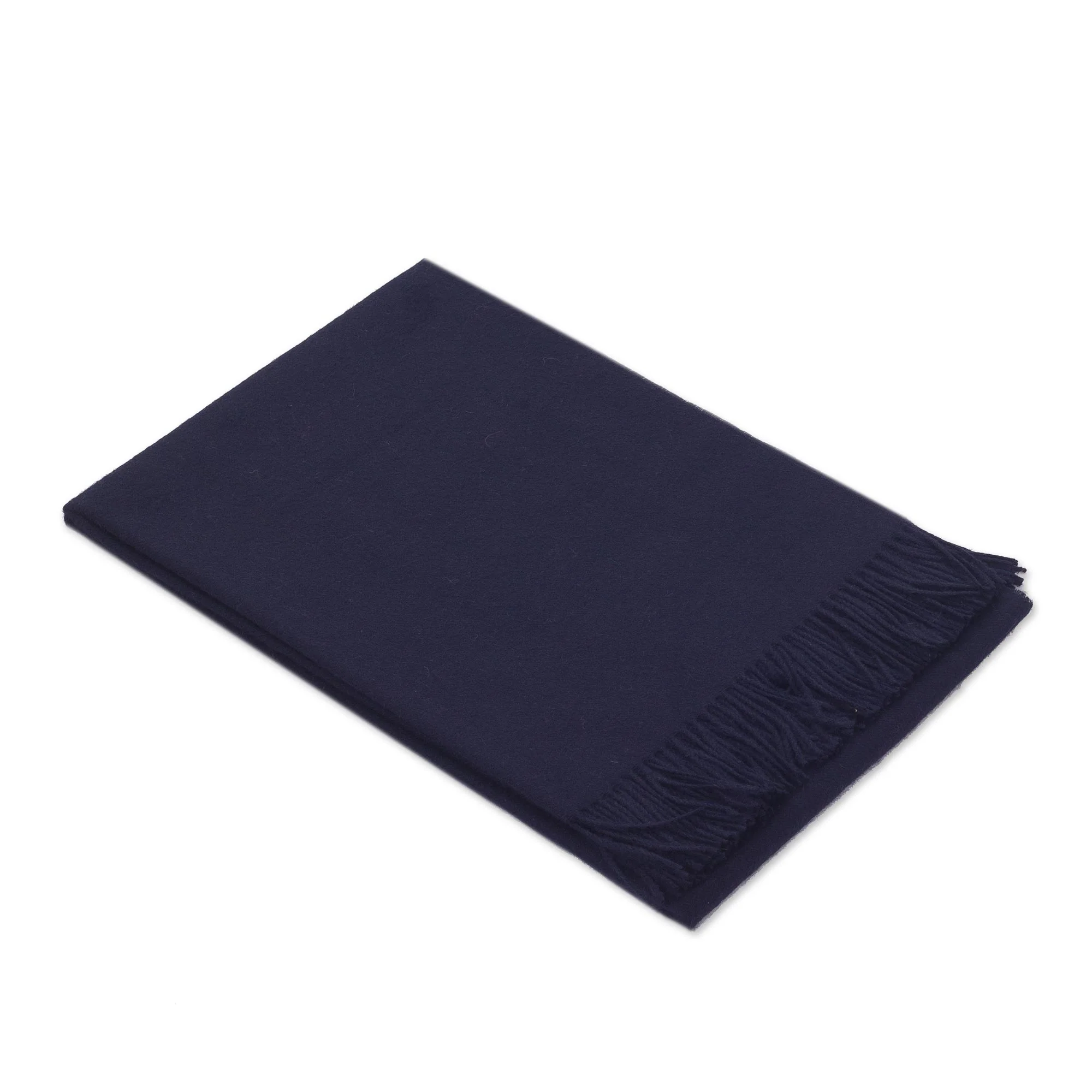 Blissful Dream in Midnight 100% Baby Alpaca Throw Blanket in Solid Midnight from Peru - Image 4