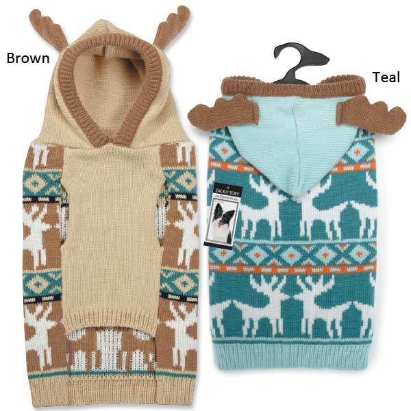 Blue Antler Dog Sweater - Image 2