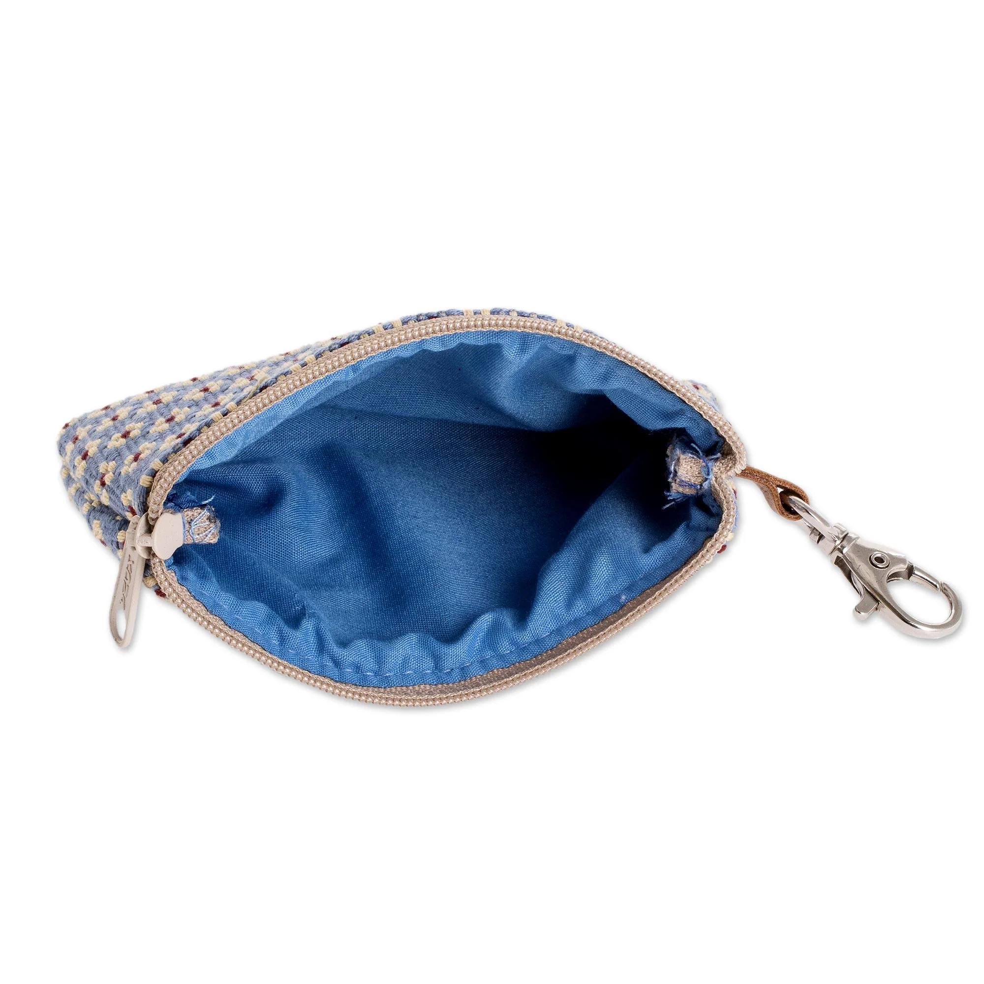 Blue Ditsy All Cotton Blue Coin Purse - Image 5