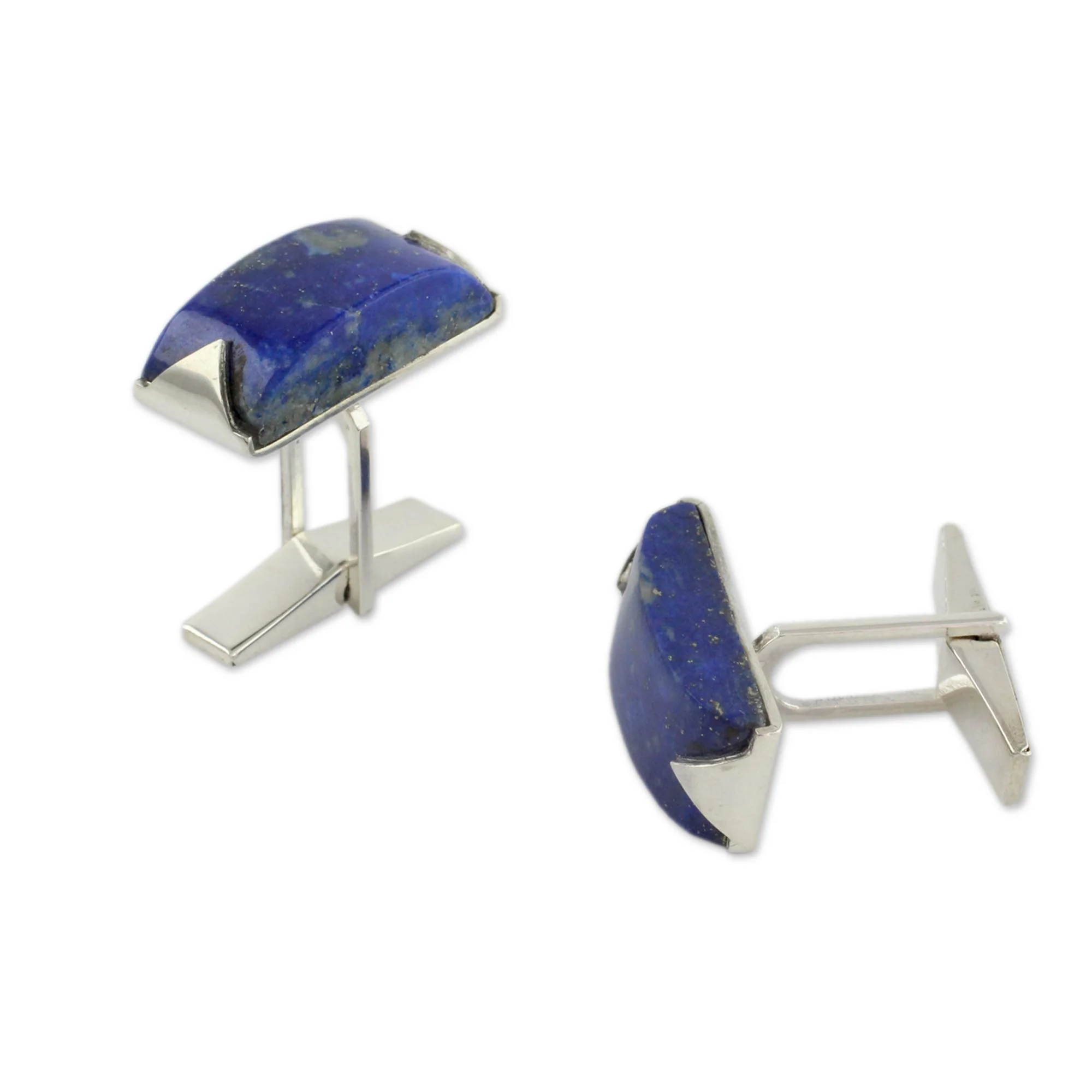 Blue Intensity Lapis Lazuli Men's Cufflink - Image 3
