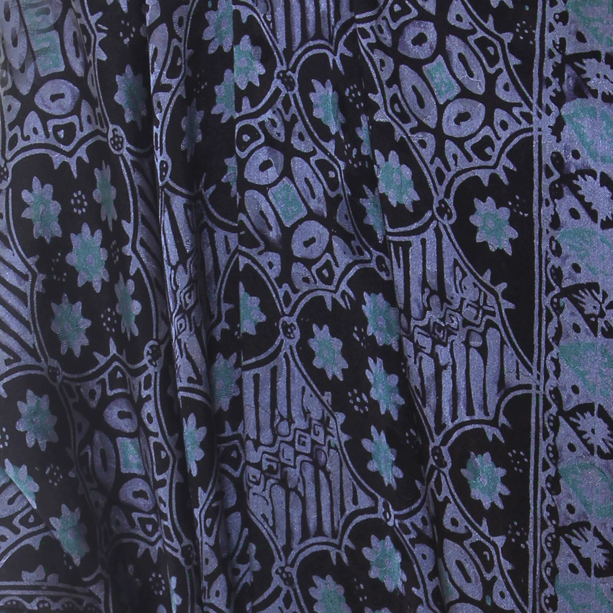 Blue Java Batik Silk Shawl - Image 5