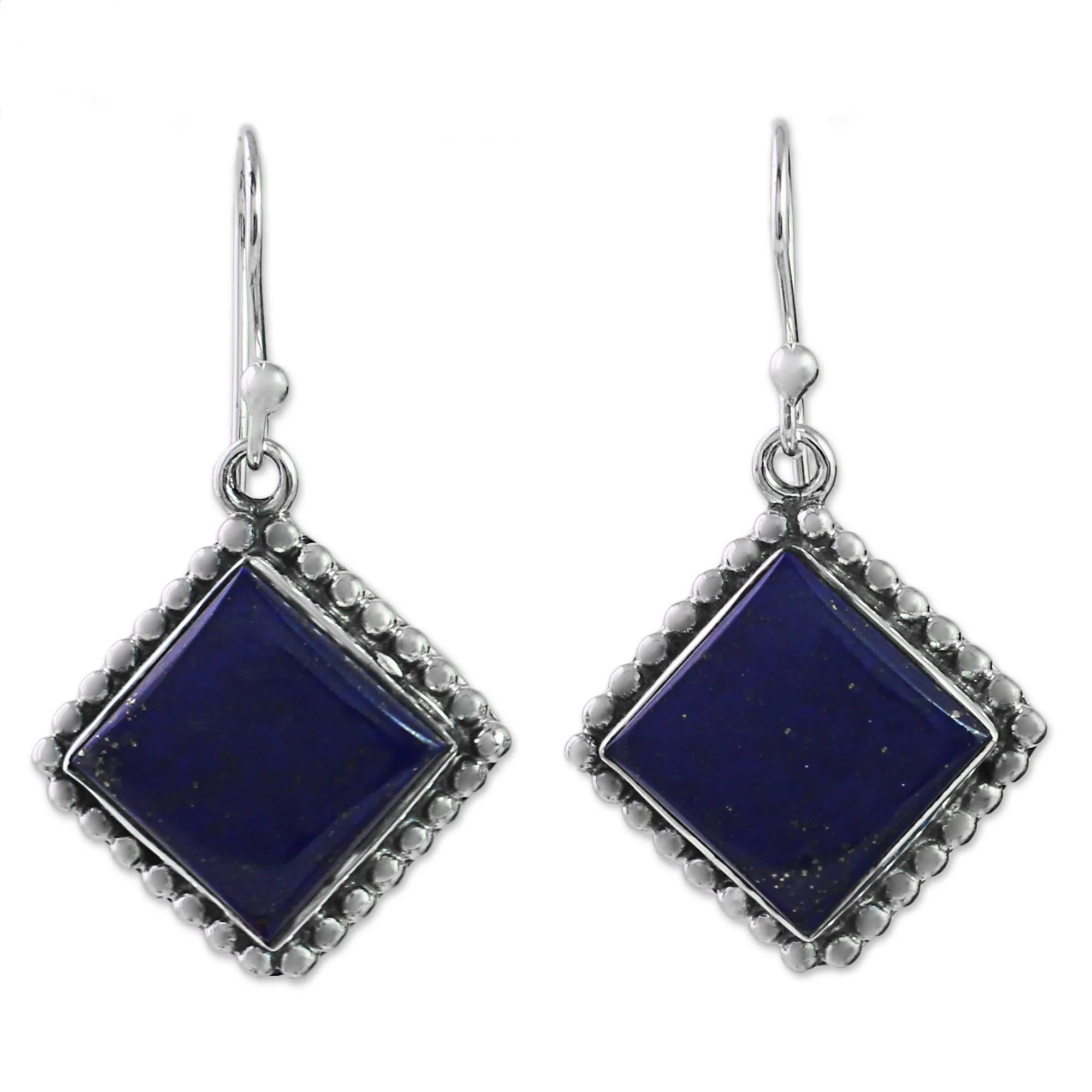Blue Kite Kite Shaped Sterling Silver Lapis Lazuli Dangle Earrings - Image 2