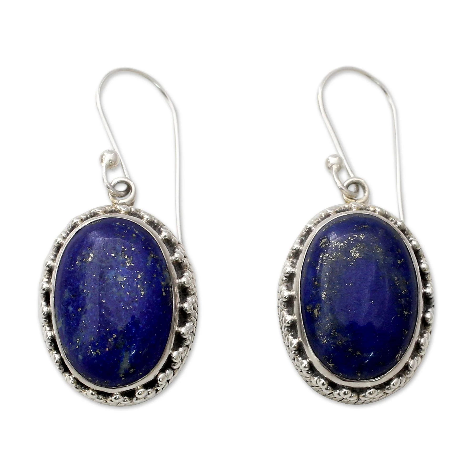 Blue Mystique Hand Crafted Sterling Silver and Lapis Lazuli Earrings - Image 2