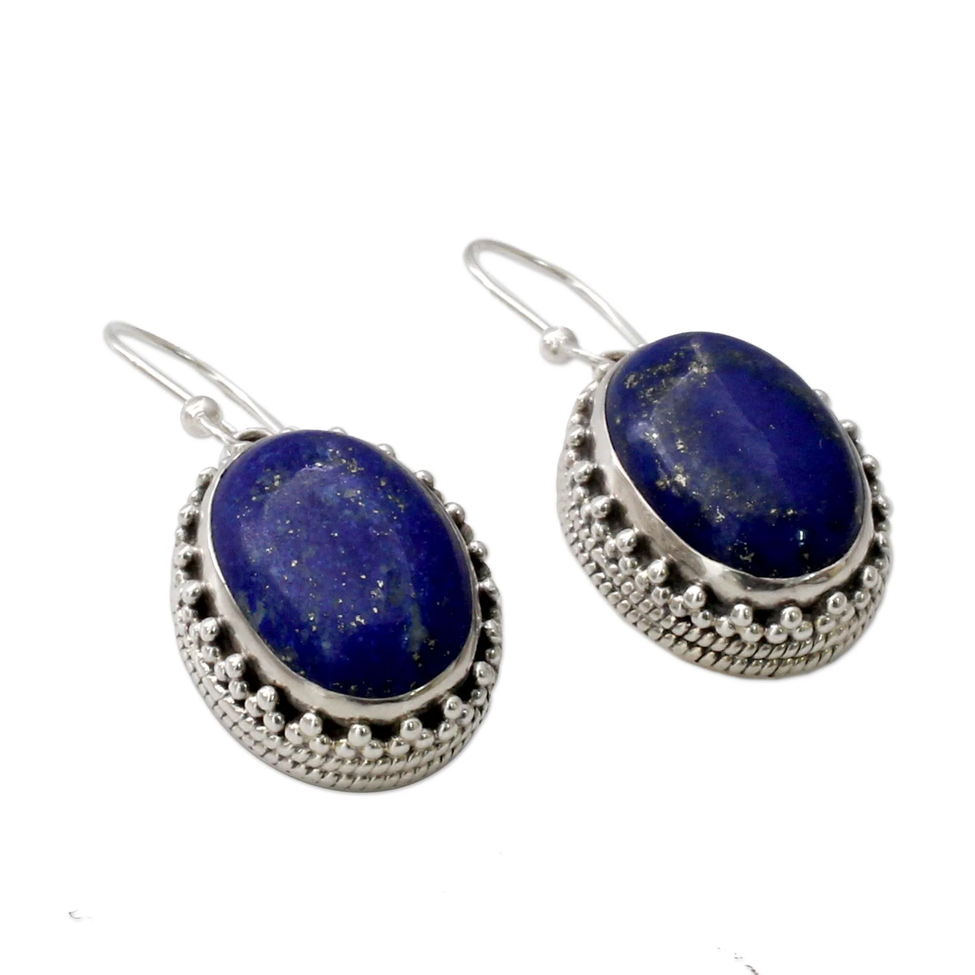 Blue Mystique Hand Crafted Sterling Silver and Lapis Lazuli Earrings - Image 3