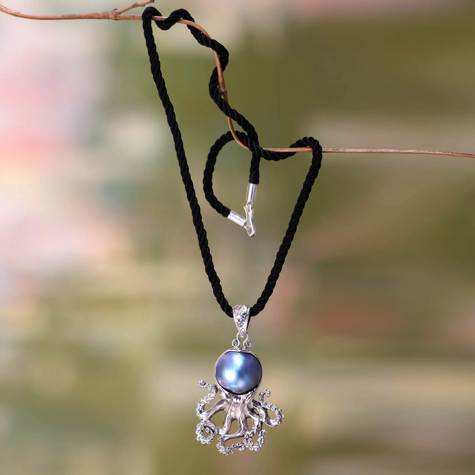Blue Octopus Necklace - Image 3