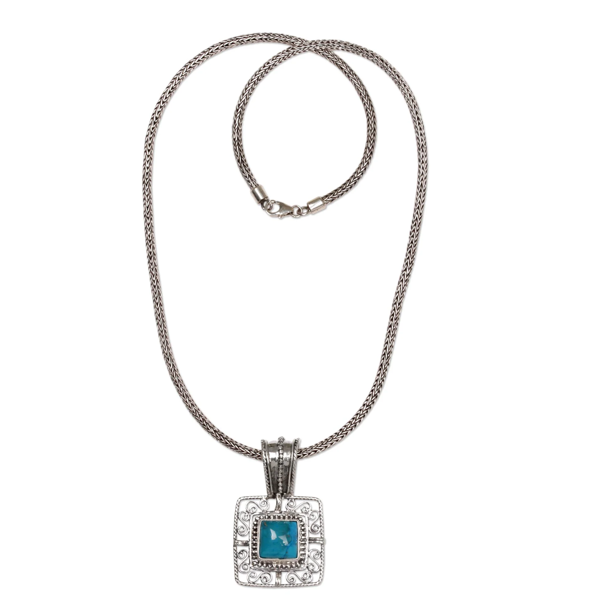 Blue Regency Turquoise Pendant Necklace - Image 5