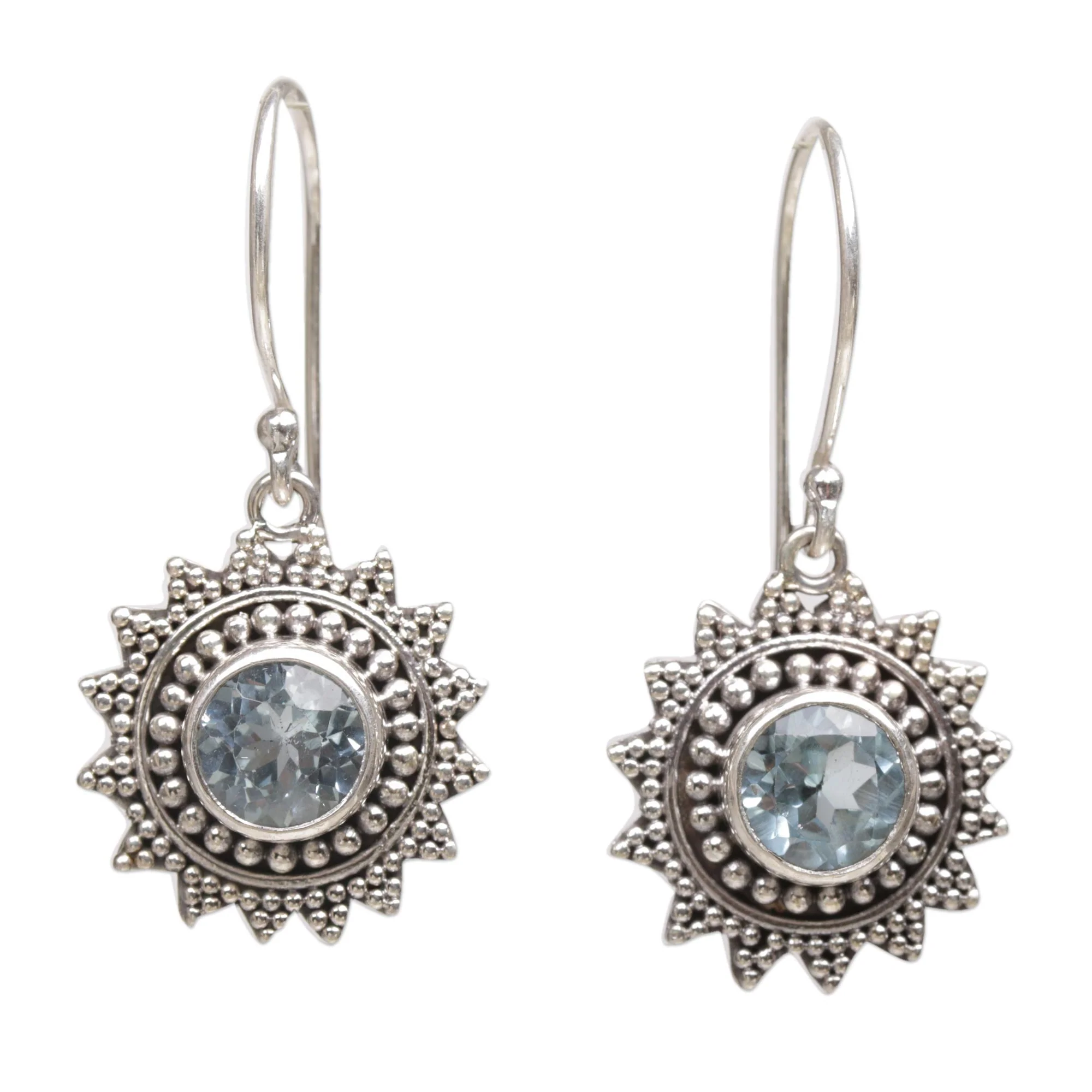 Blue Sunshine Sterling Silver Earrings - Image 3
