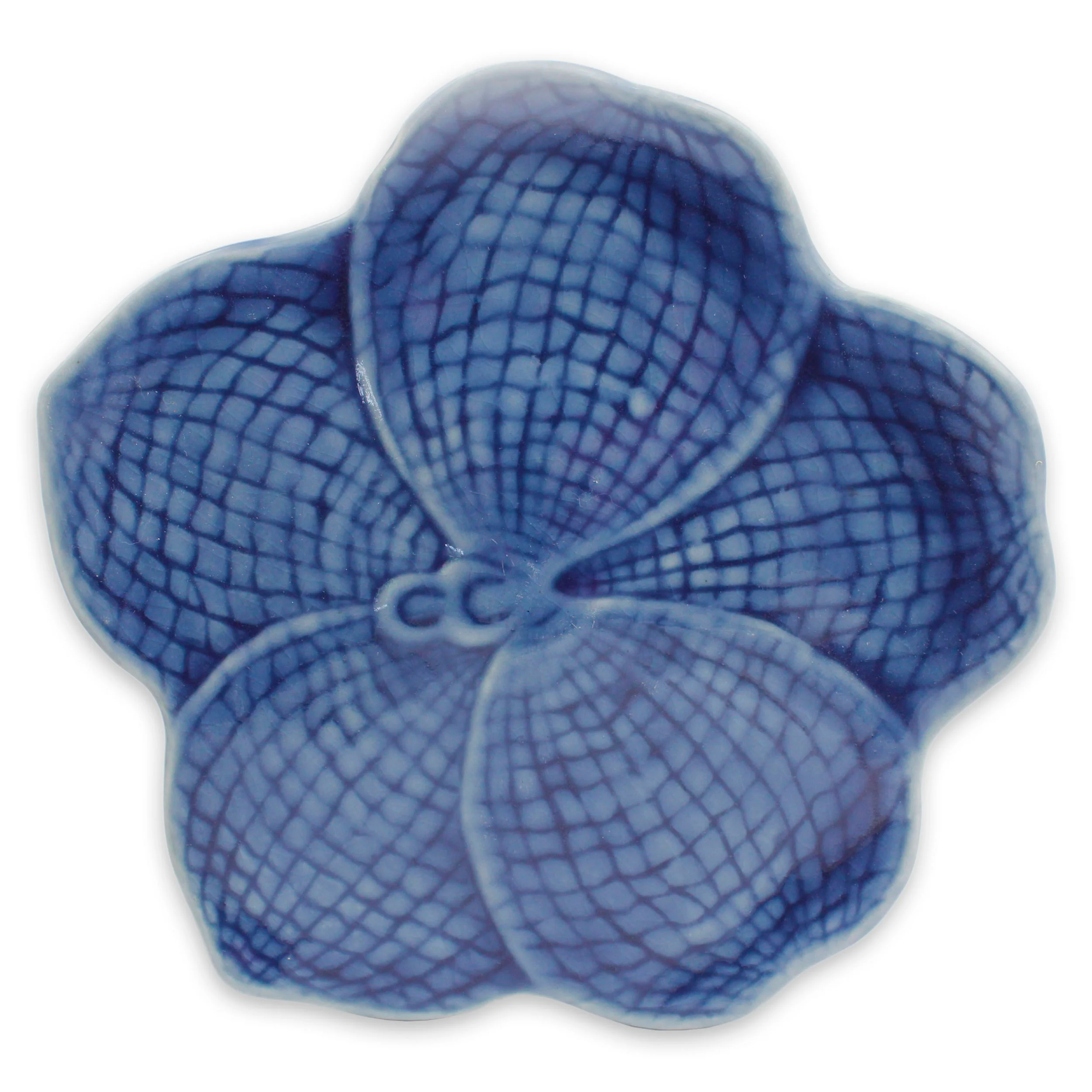 Blue Vanda Floral Celadon Ceramic Serving Plate - Image 2