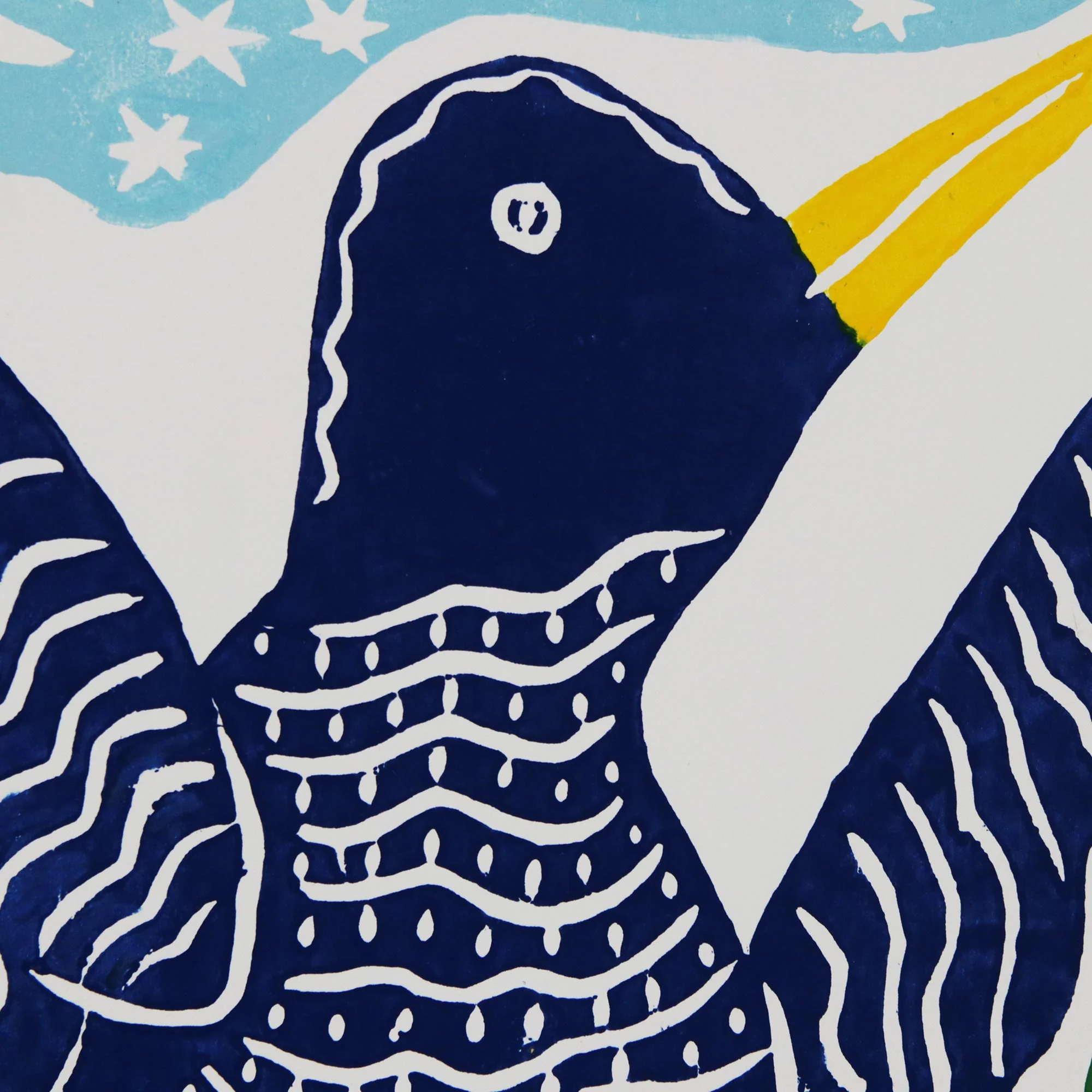 Bluebird Brazilian Fine Art Bluebird Woodcut Print by J. Borges - Image 2