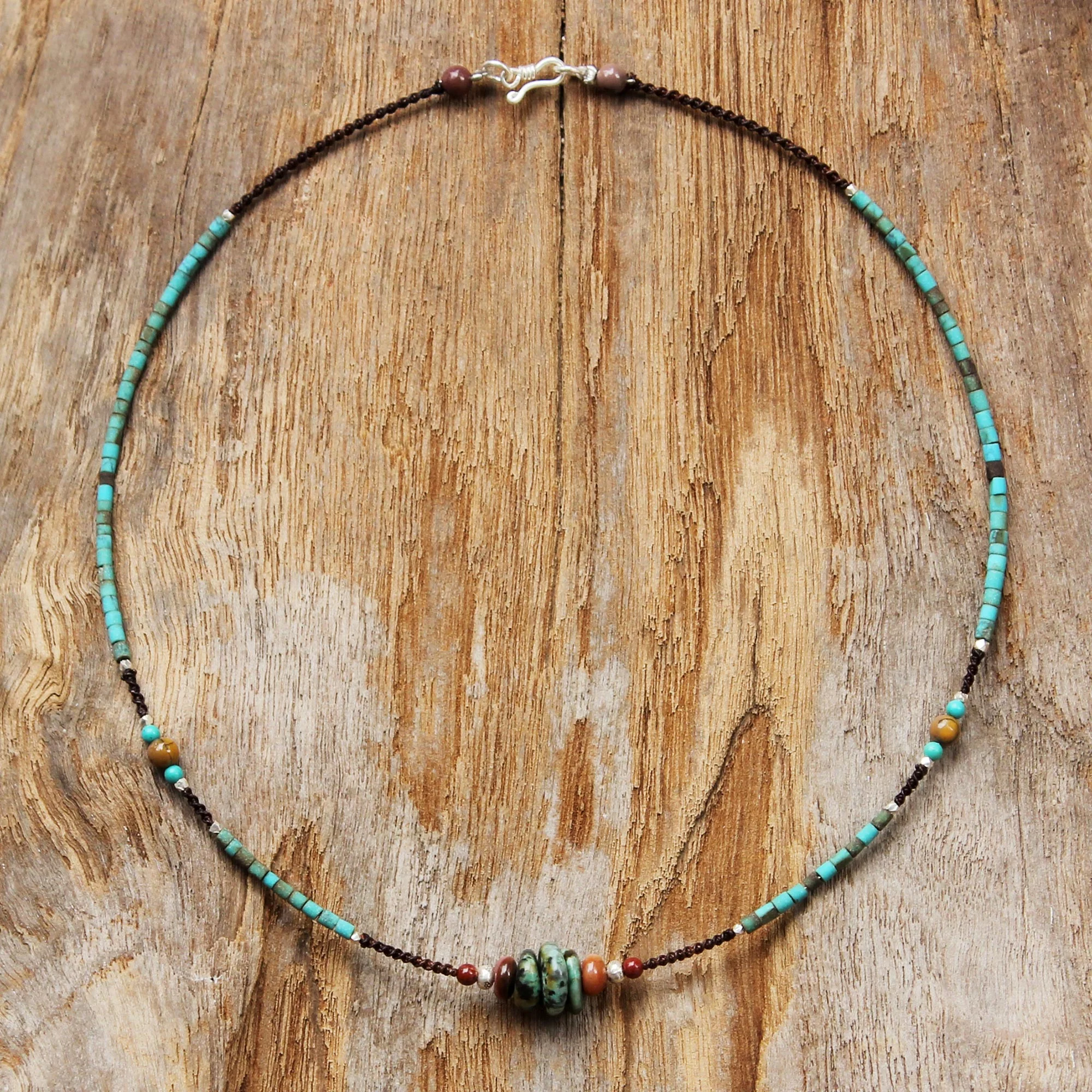 Bohemian Harmony Fair Trade Multi Gemstone Beaded Necklace - Image 3
