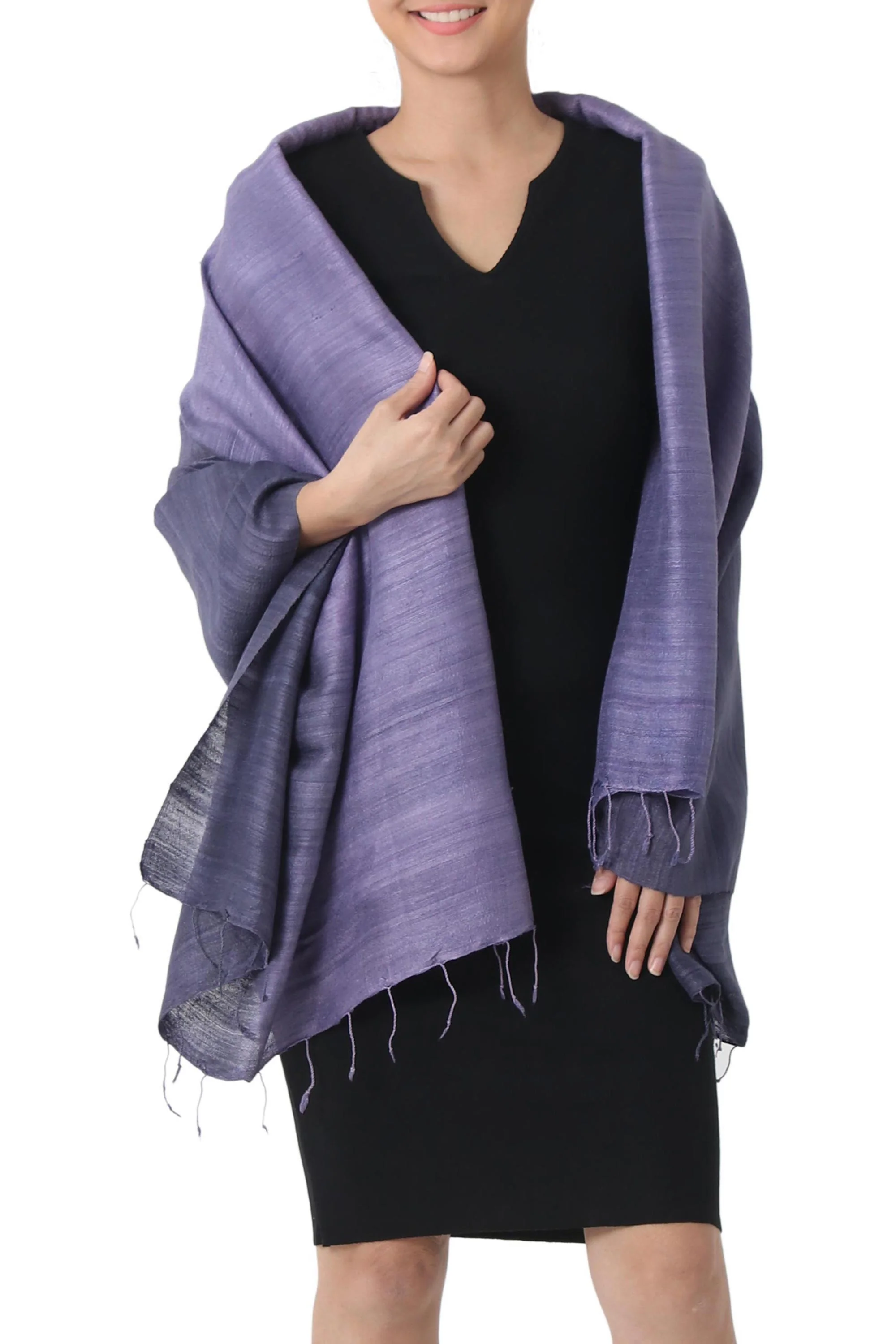 Bold Lily Silk Shawl - Image 2