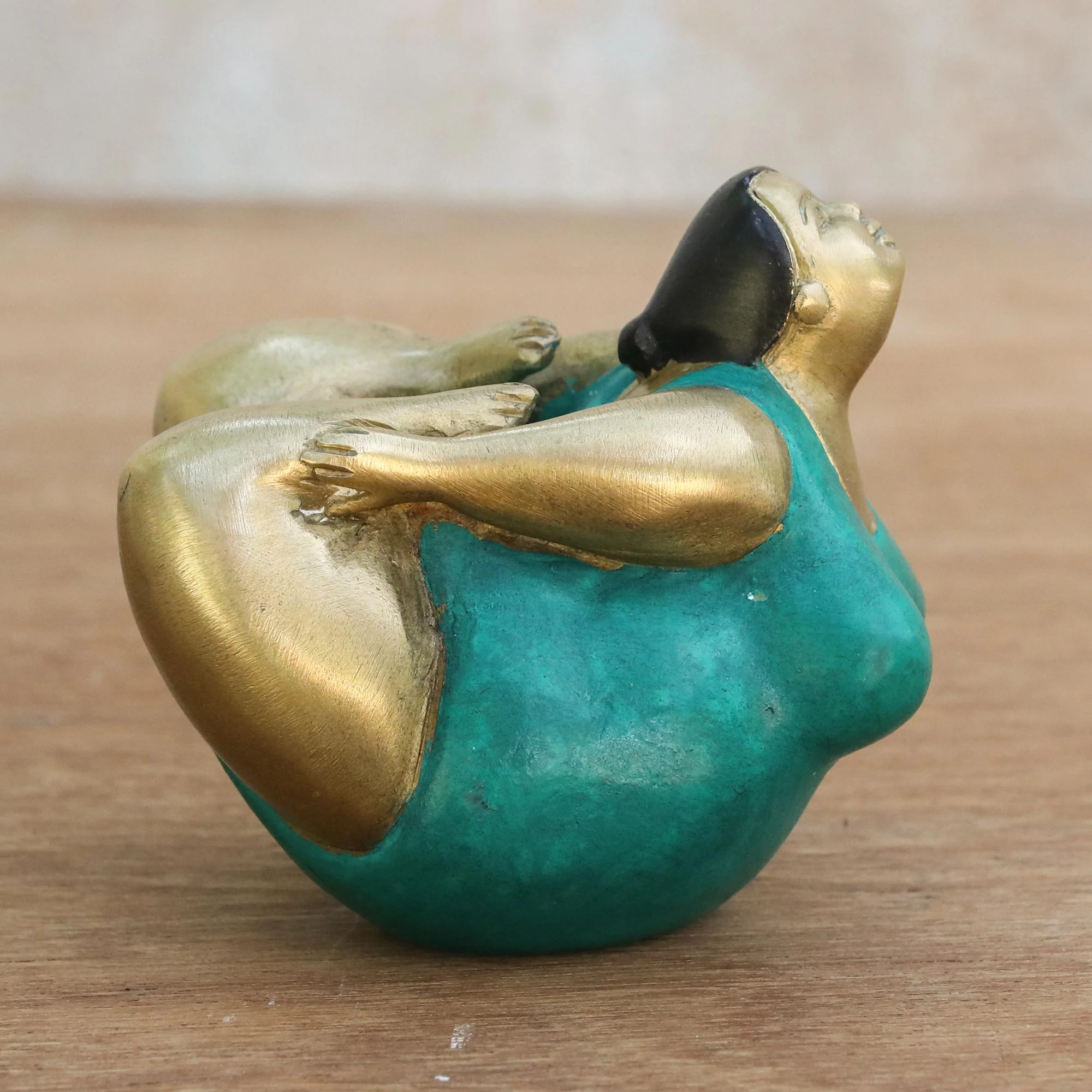 Bow Pose Brass Bow Pose Yoga Figurine from Thailand