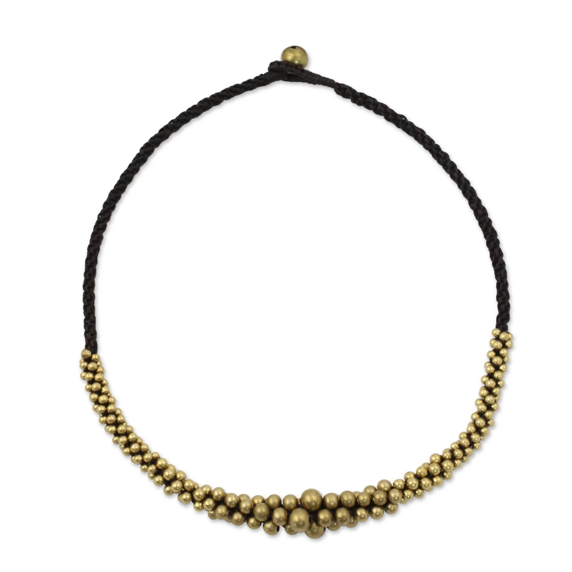 Brass Beaded Necklace - Image 2