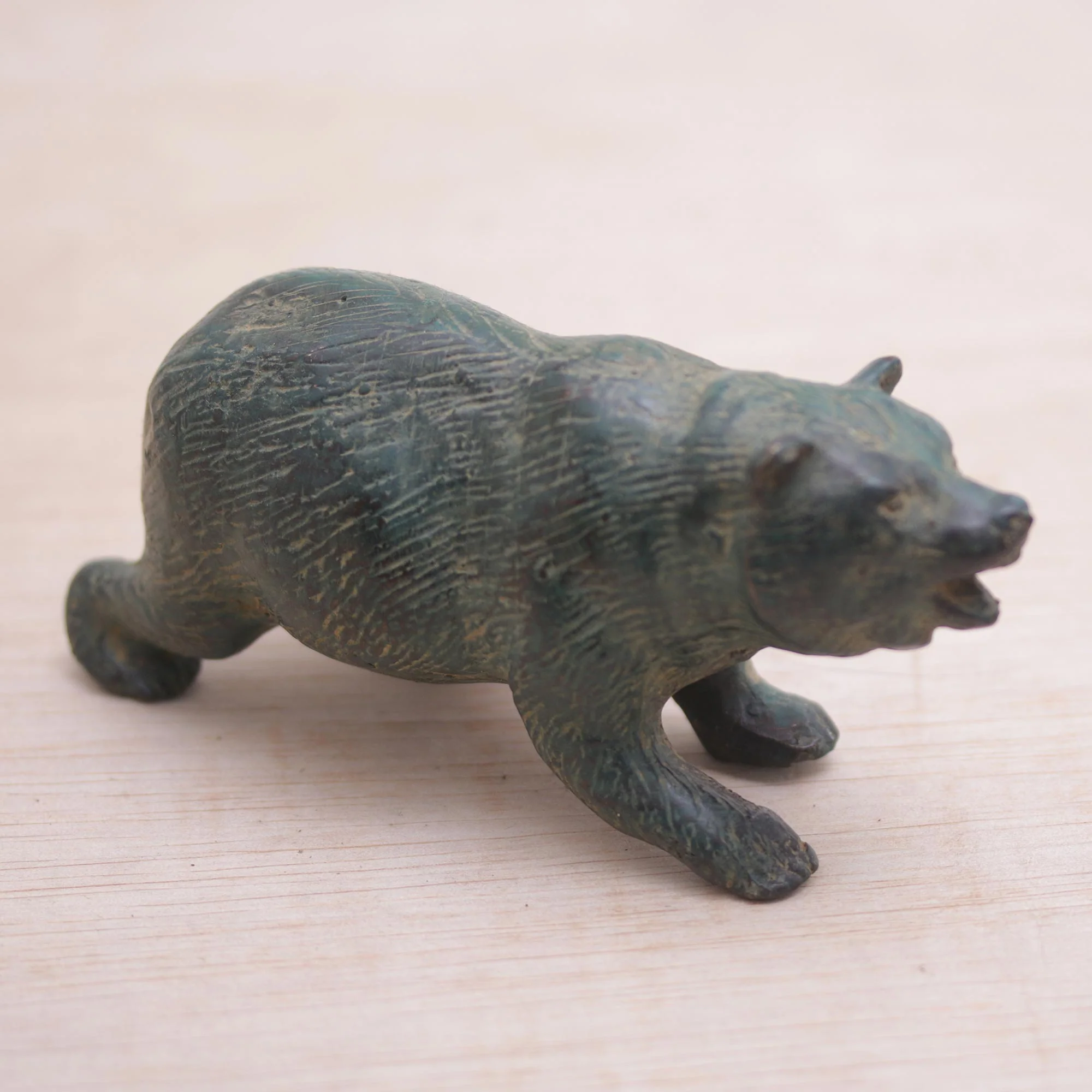 Brave Bear Bronze Figurine - Image 3