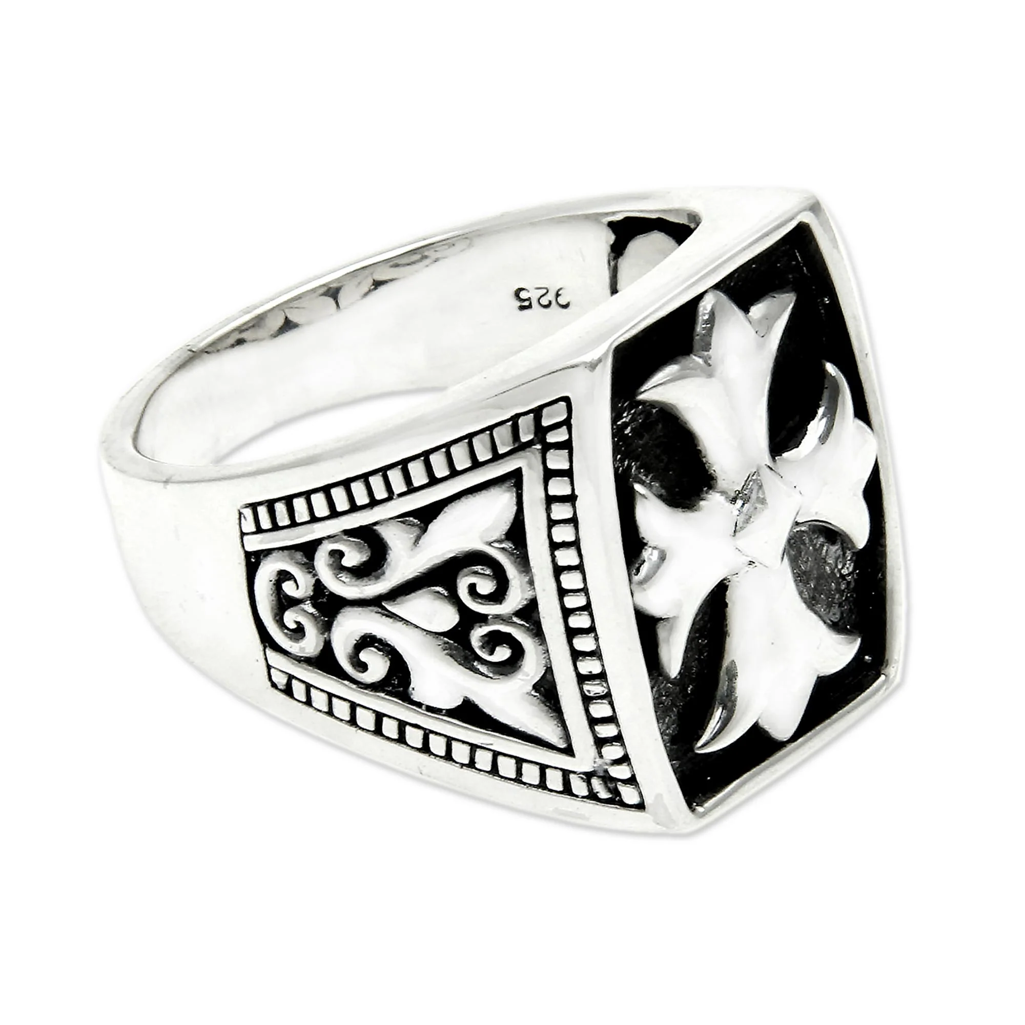 Brave Knight Sterling Silver Cross Ring - Image 2