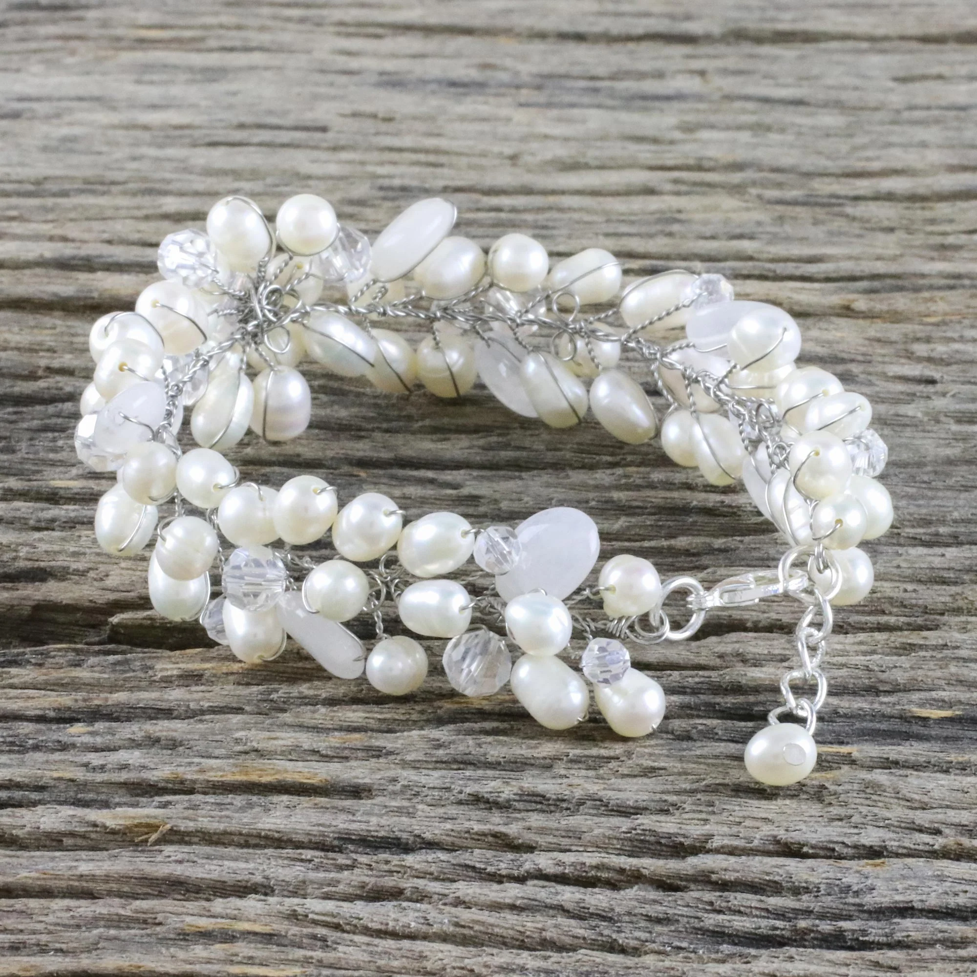 Bridal Bouquet Pearl Bracelet - Image 2