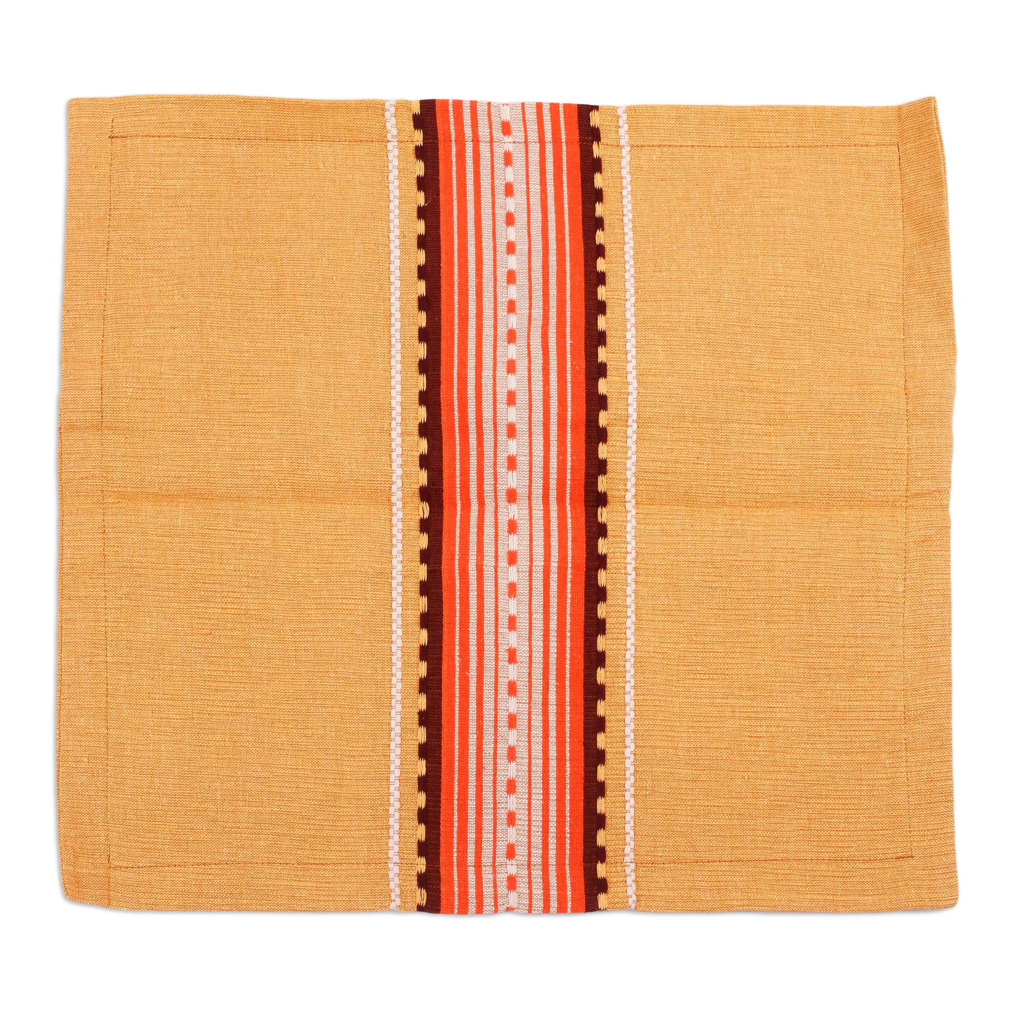 Brown Cotton Eco-Friendly Throw Pillow Cover, 'Amber History' - Image 2