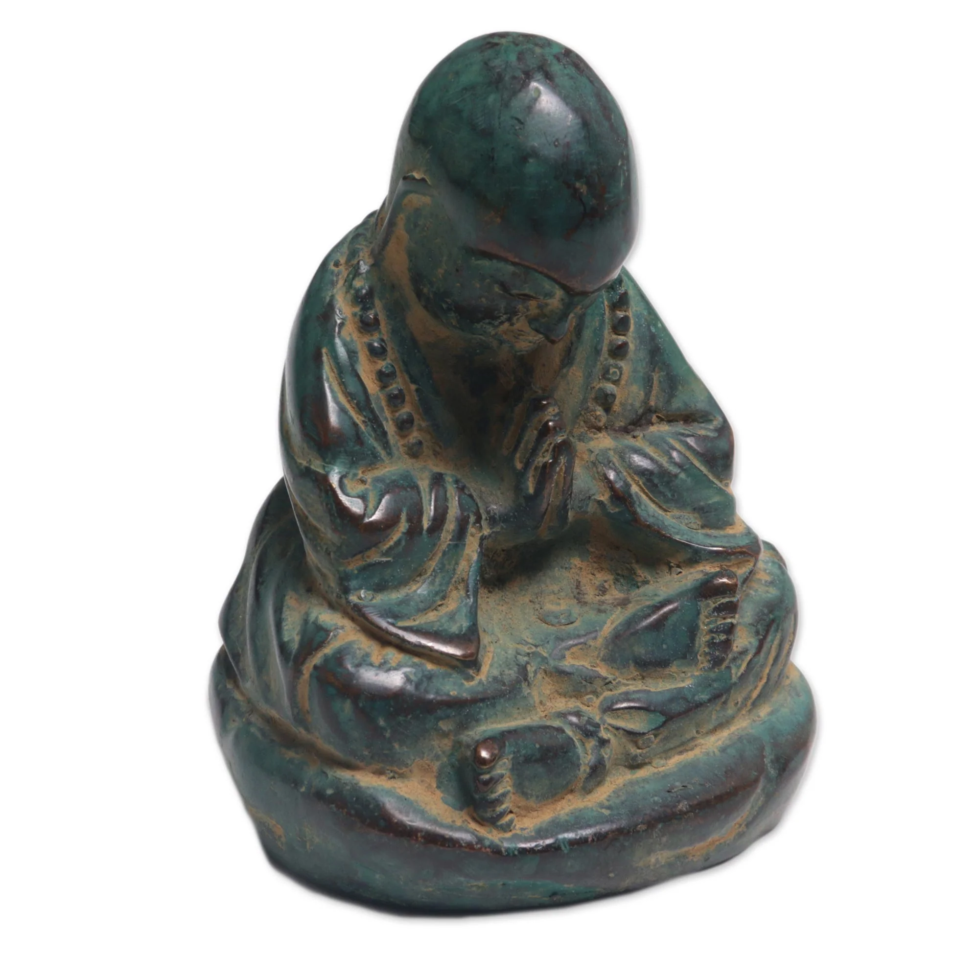 Buddha's Enlightenment Handcrafted Balinese Bronze Meditating Buddha Figurine - Image 5