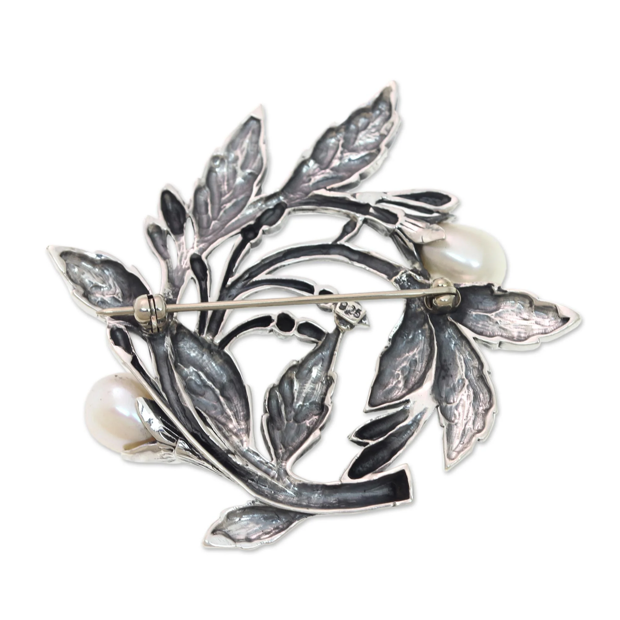 Budding Cotton Sterling Silver Brooch - Image 3