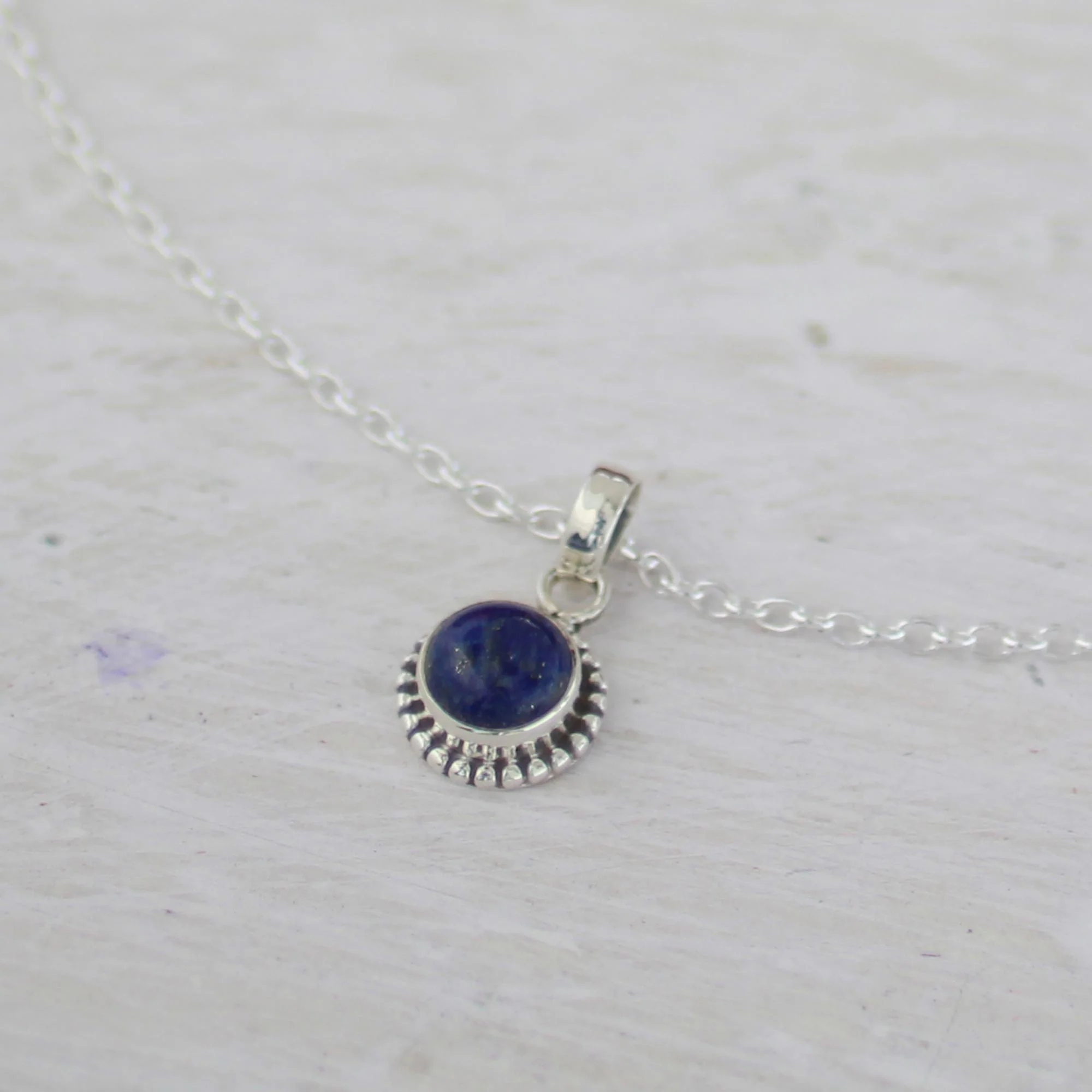 Blue Globe Sterling Silver Pendant Necklace - Image 4